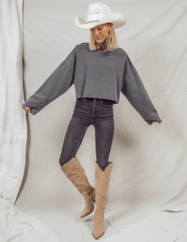 Kyla Studded Pullover *COMING SOON* made by Shop Stevie