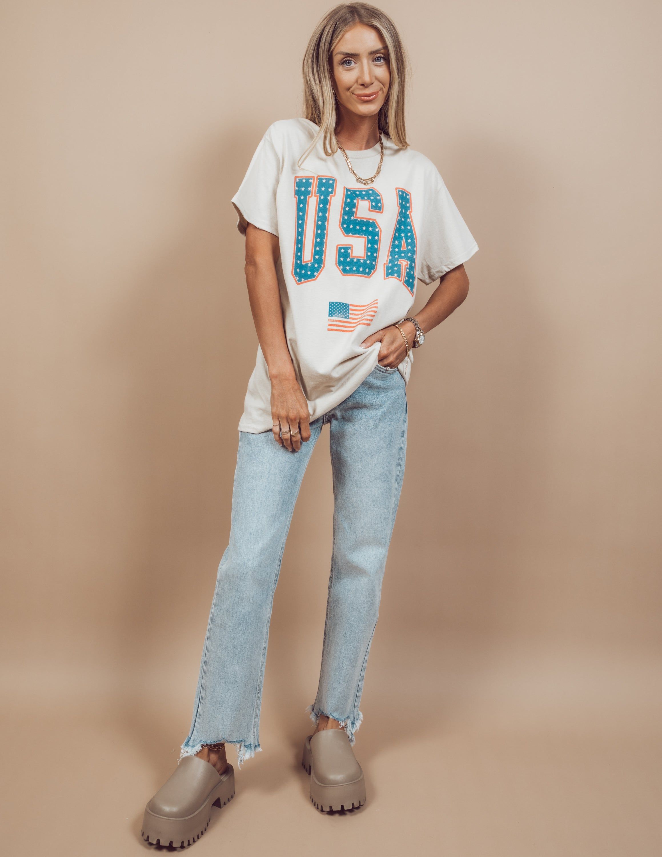 Oversized USA Graphic Tee sold by Shop Stevie product image thumbnail 2