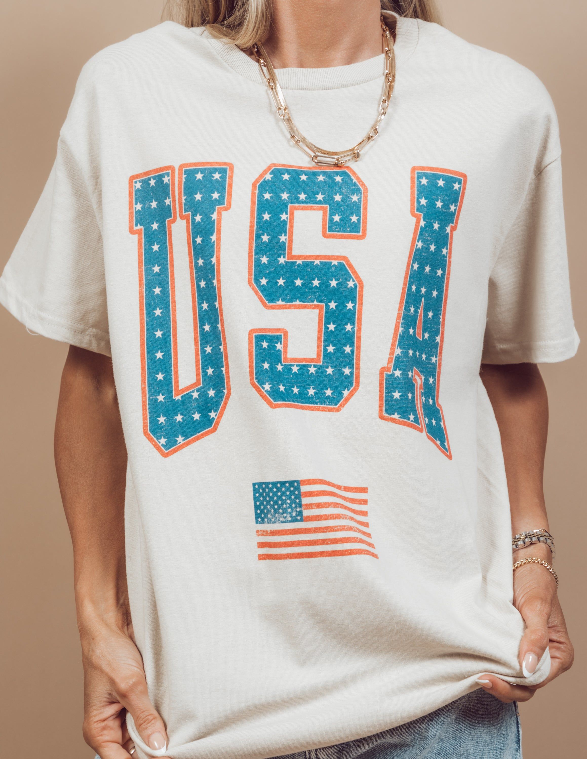 Oversized USA Graphic Tee sold by Shop Stevie product image thumbnail 3
