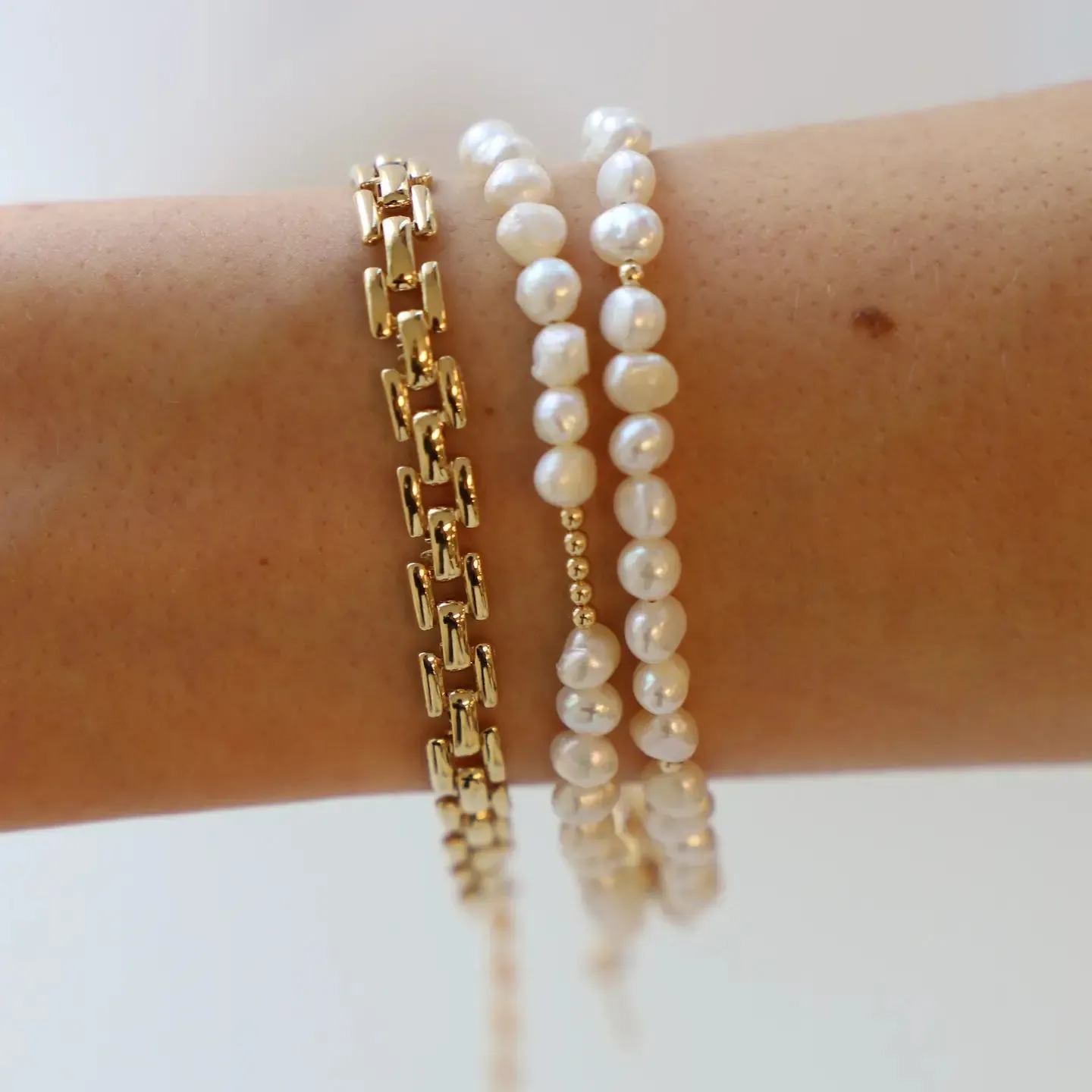 Pearl Double Wrap Bracelet sold by Shop Stevie product image thumbnail 2