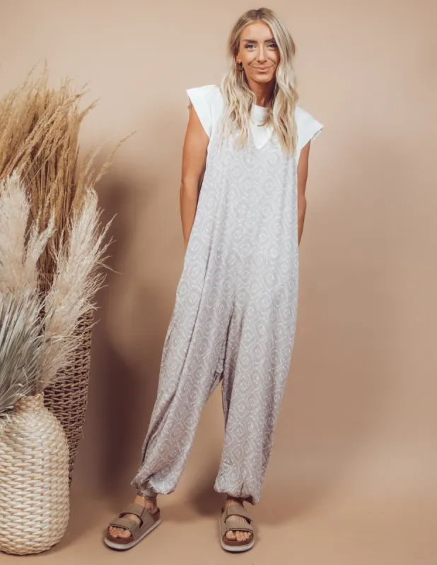 Evie Printed Jumpsuit sold by Shop Stevie