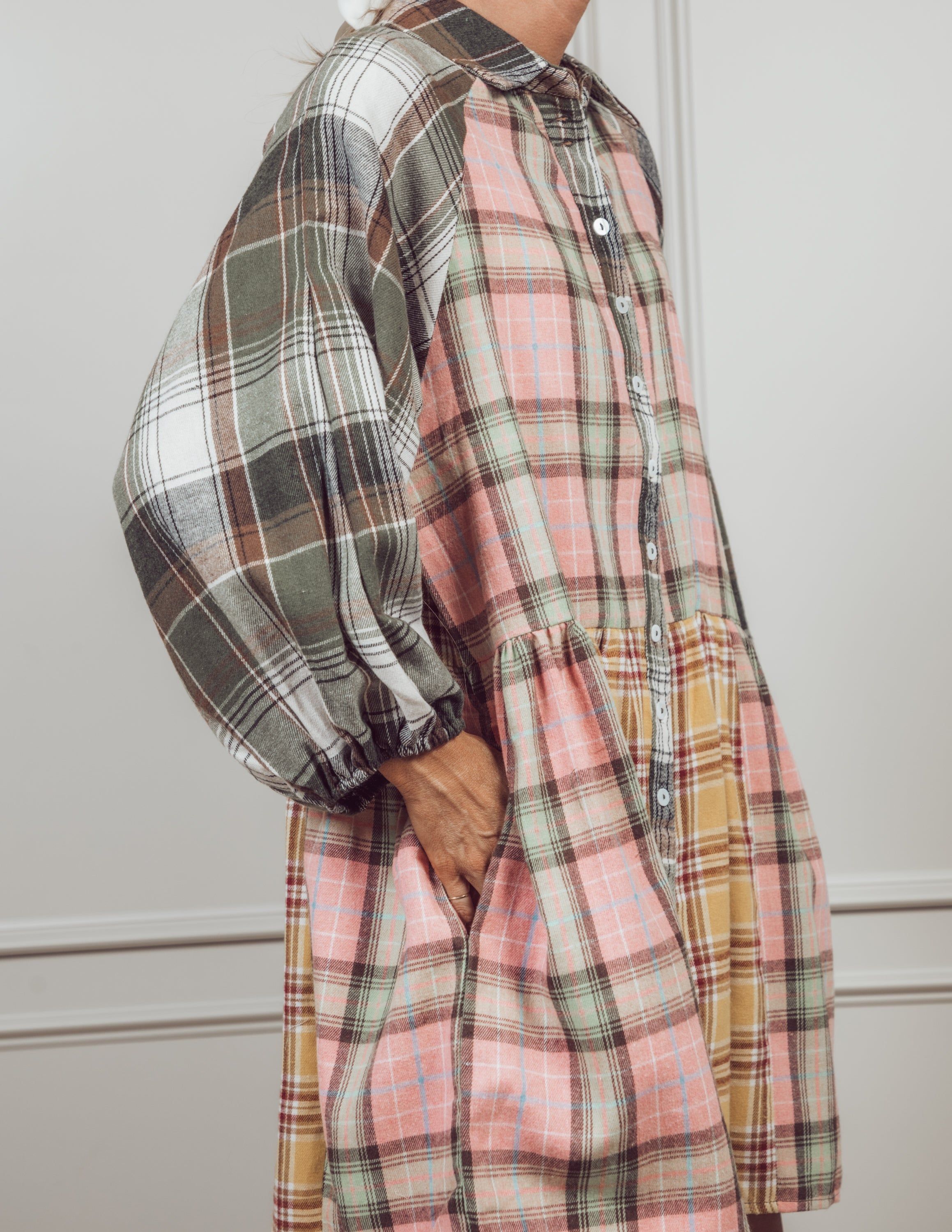 Phoebe Plaid Dress sold by Shop Stevie product image thumbnail 4