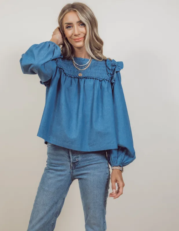Haisley Ruffle Top sold by Shop Stevie