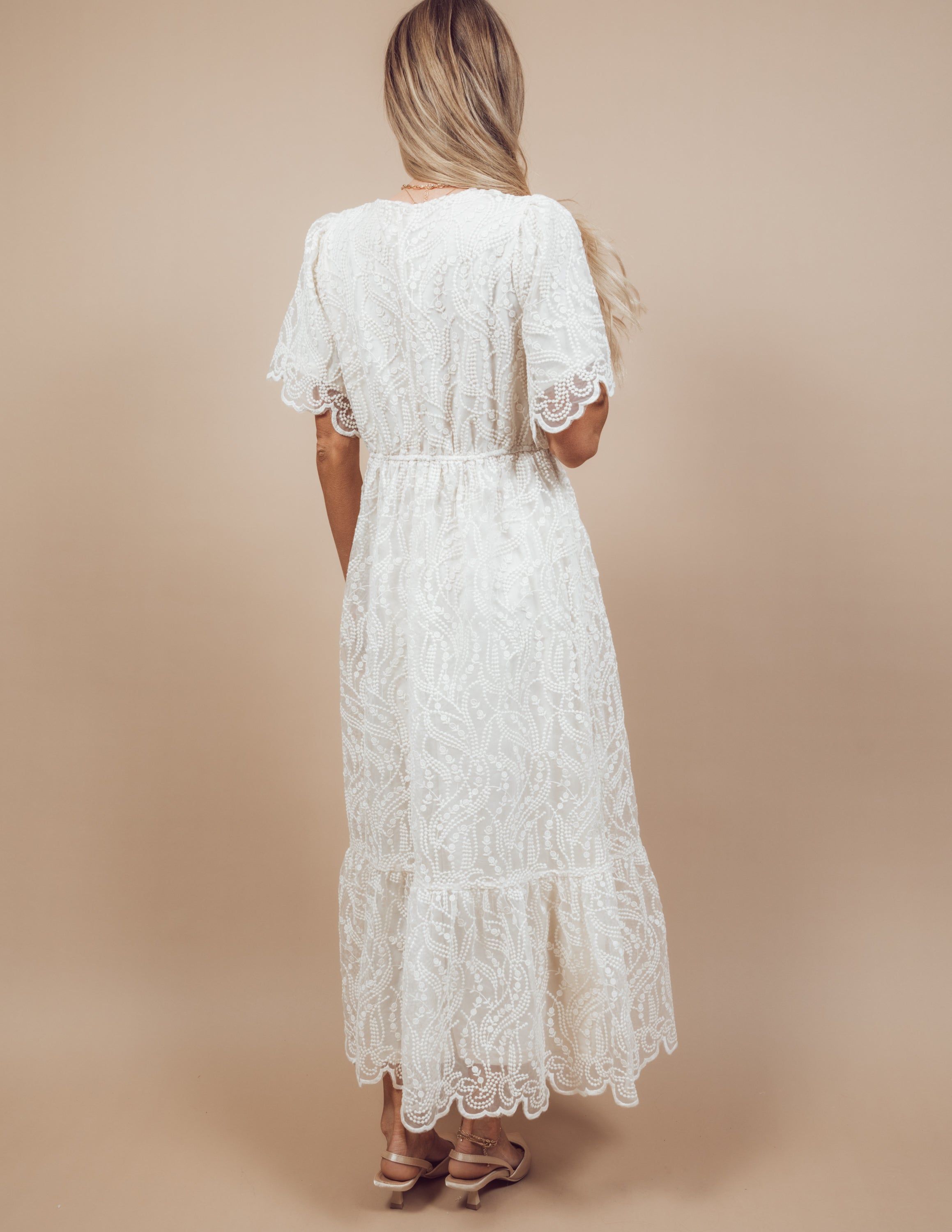 Miriam Embroidered Lace Dress sold by Shop Stevie product image thumbnail 4