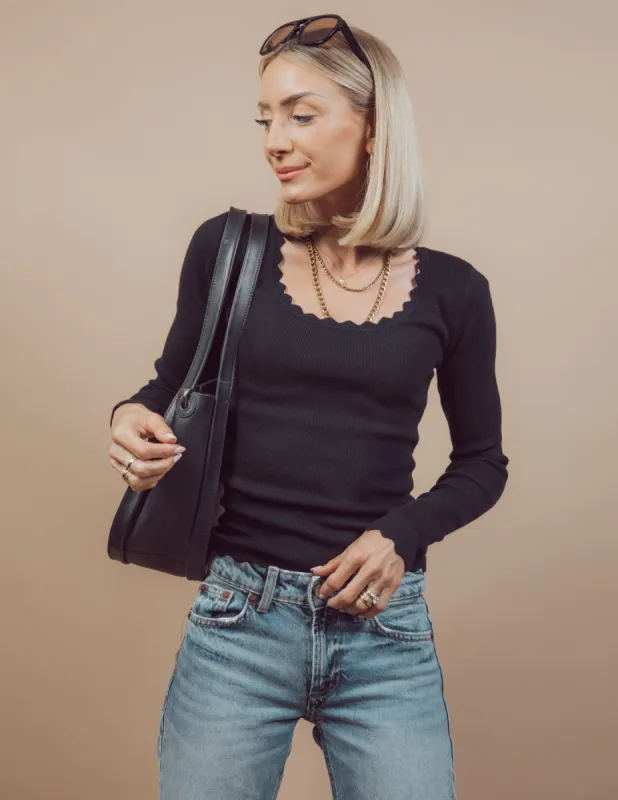 Gabby Scalloped Top sold by Shop Stevie