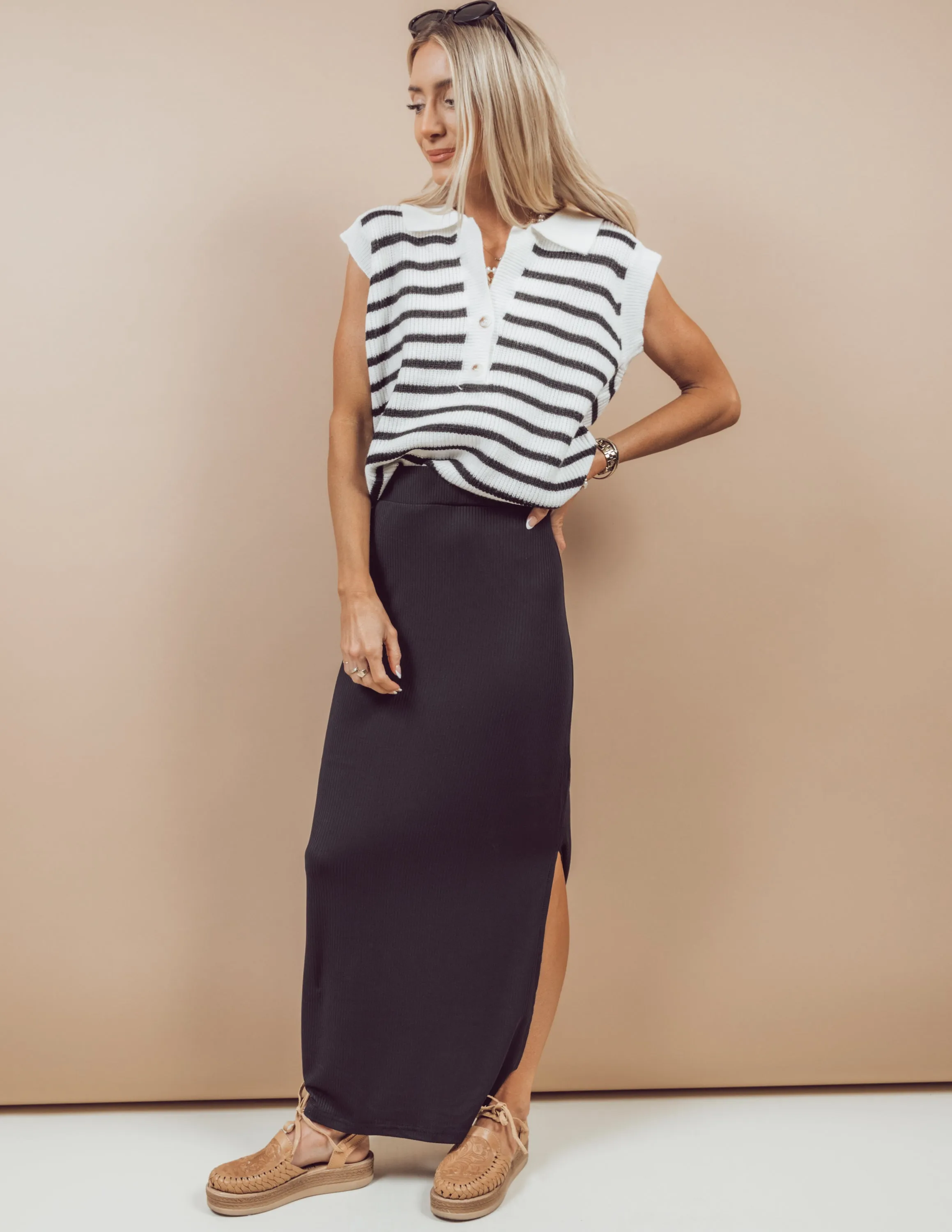 Sofie Ribbed Midi Skirt sold by Shop Stevie product image thumbnail 3