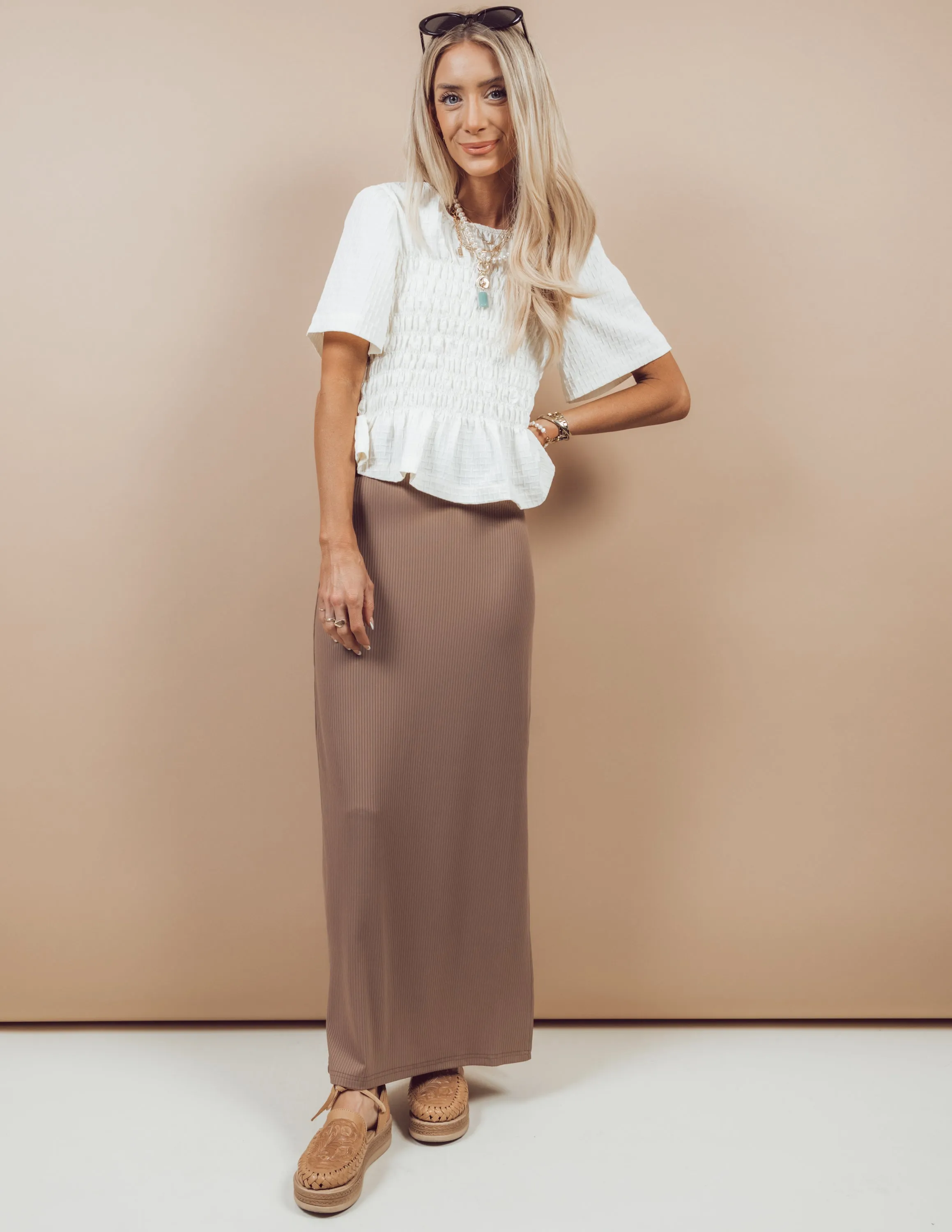 Sofie Ribbed Midi Skirt sold by Shop Stevie product image thumbnail 4