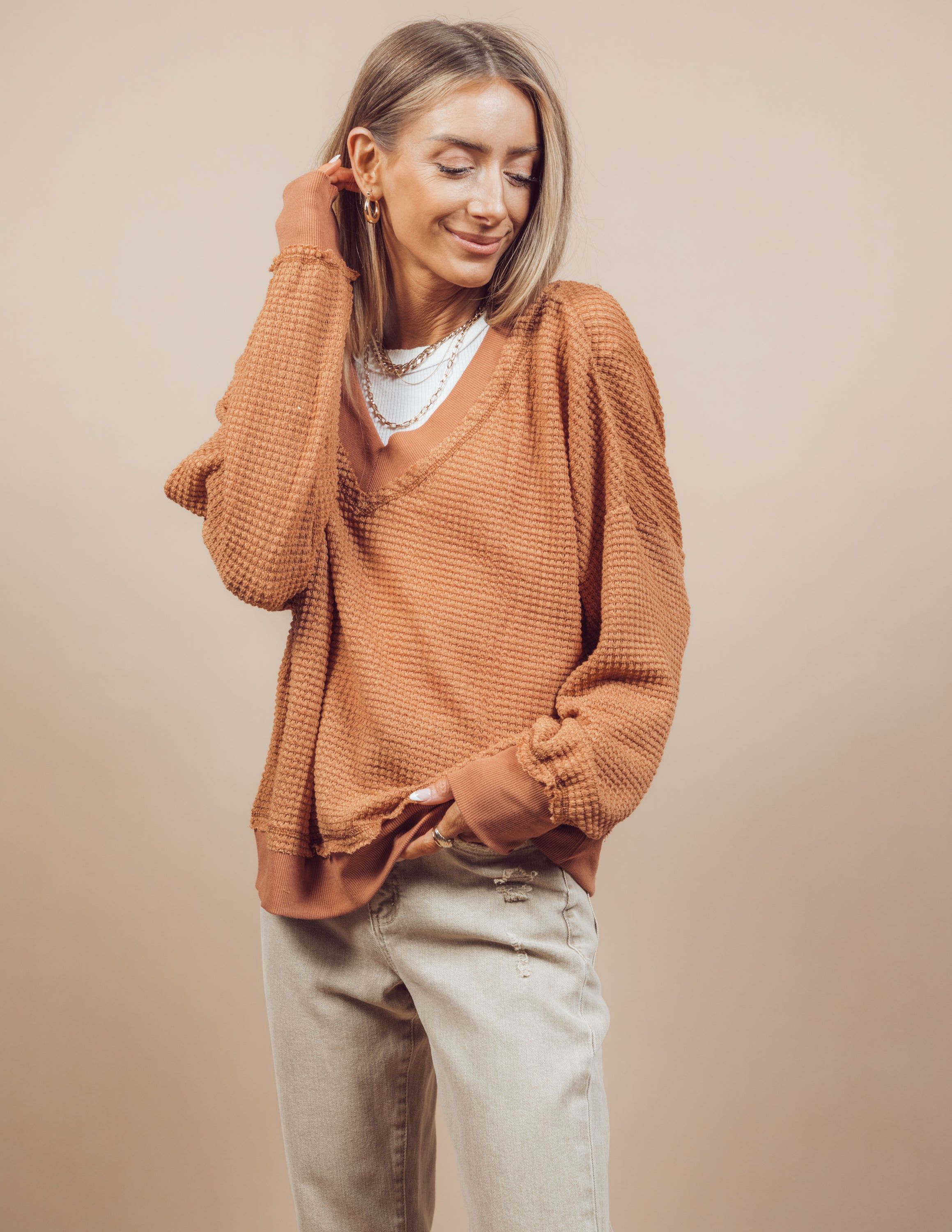 Marla V-Neck Top sold by Shop Stevie