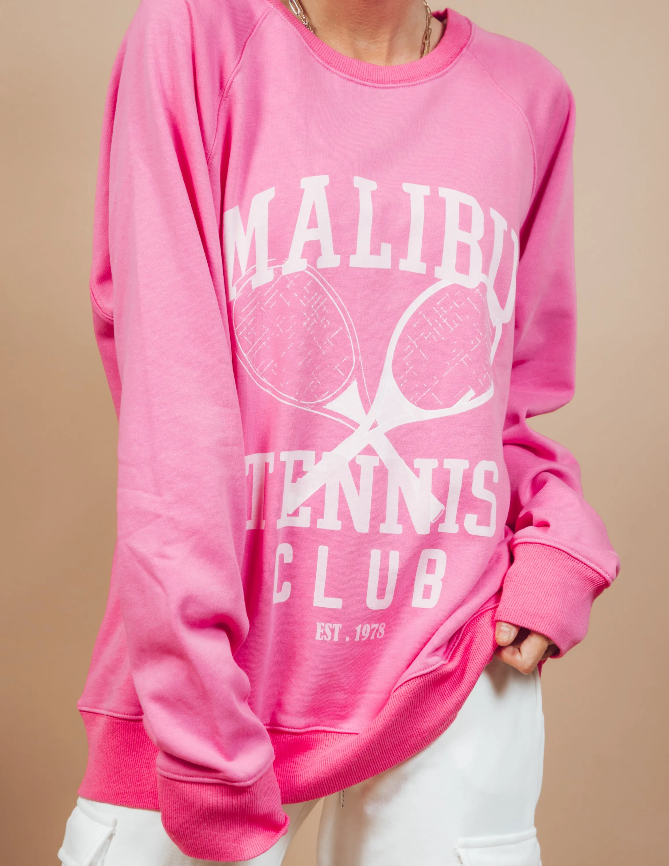 Malibu Tennis Club Graphic Sweatshirt sold by Shop Stevie product image thumbnail 3