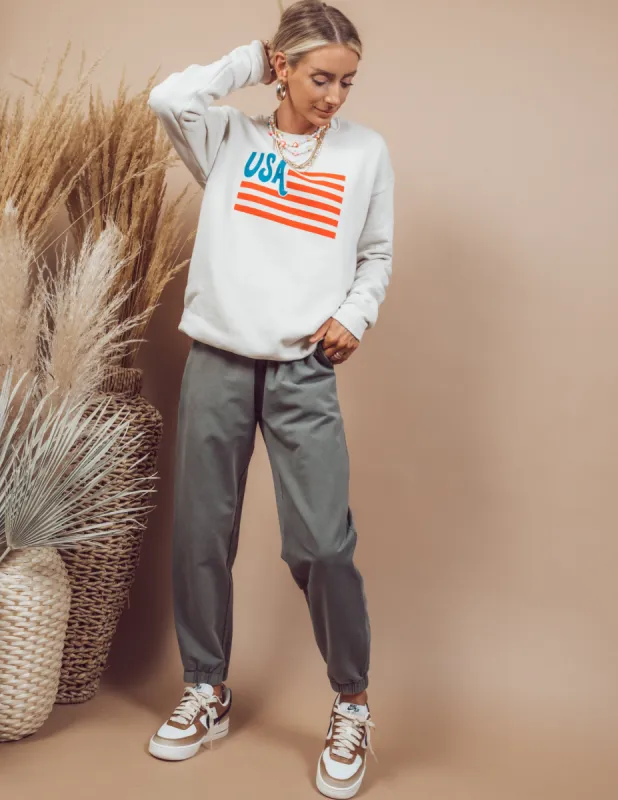 USA Flag Graphic Pullover sold by Shop Stevie