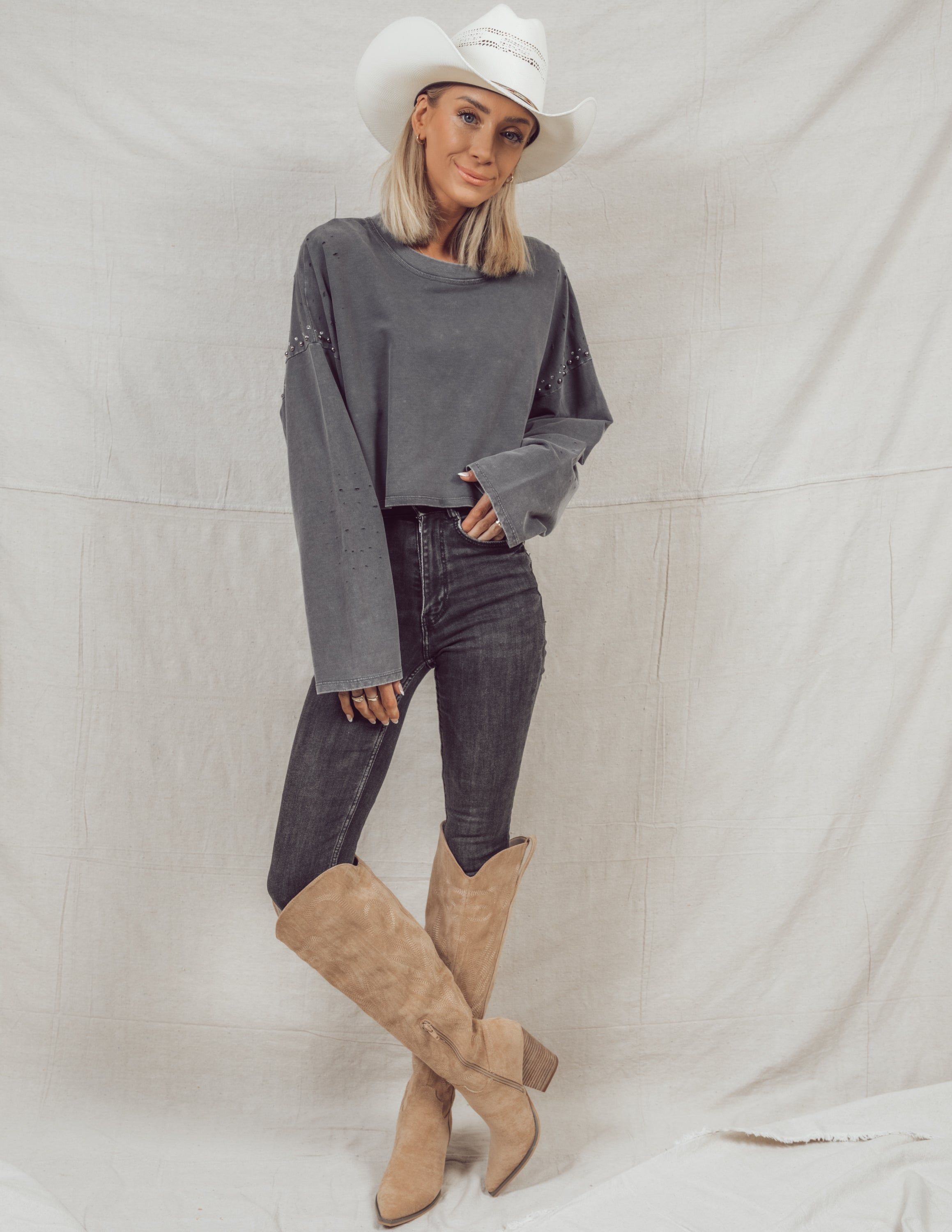 Kyla Studded Pullover *COMING SOON* sold by Shop Stevie product image thumbnail 3