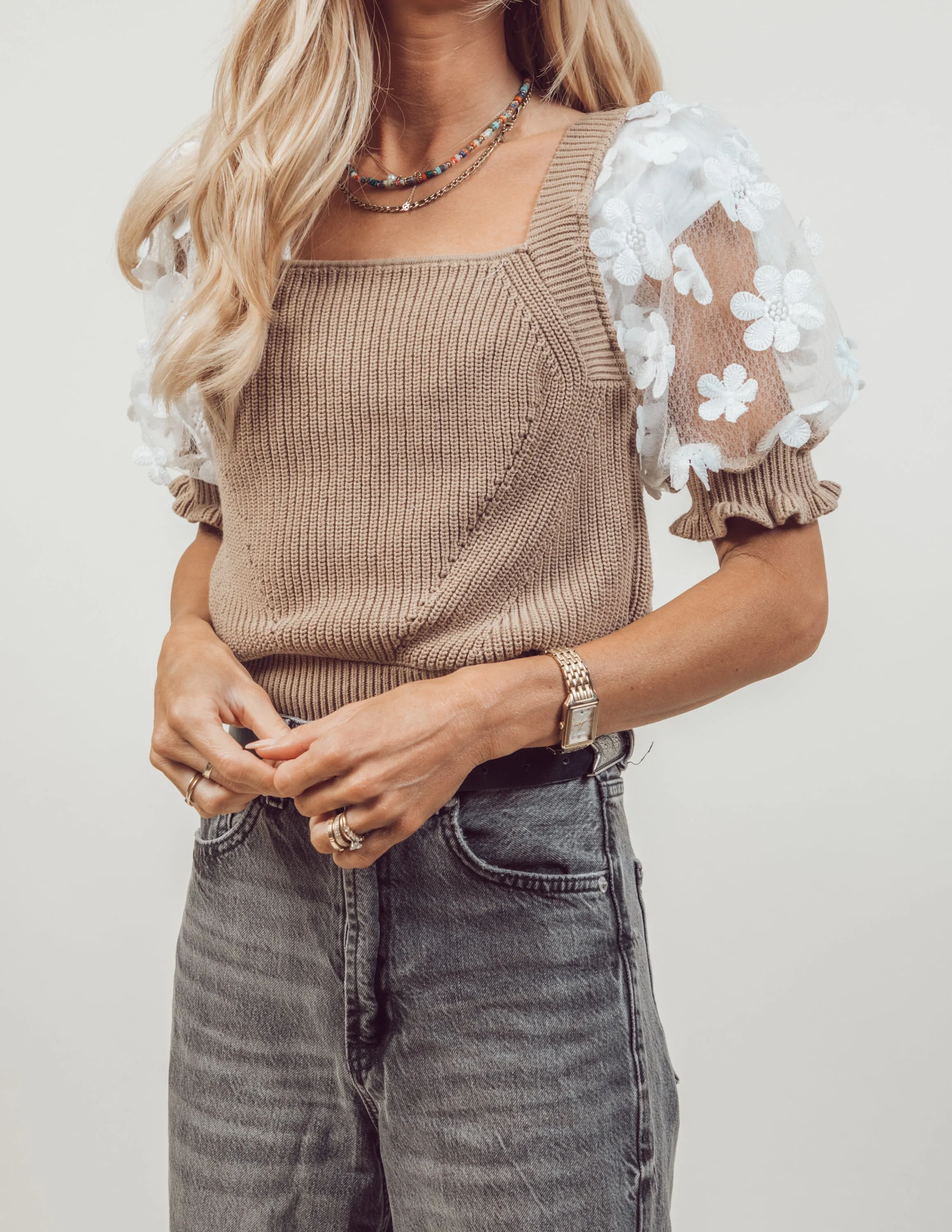 Abi Floral Lace Top sold by Shop Stevie product image thumbnail 4
