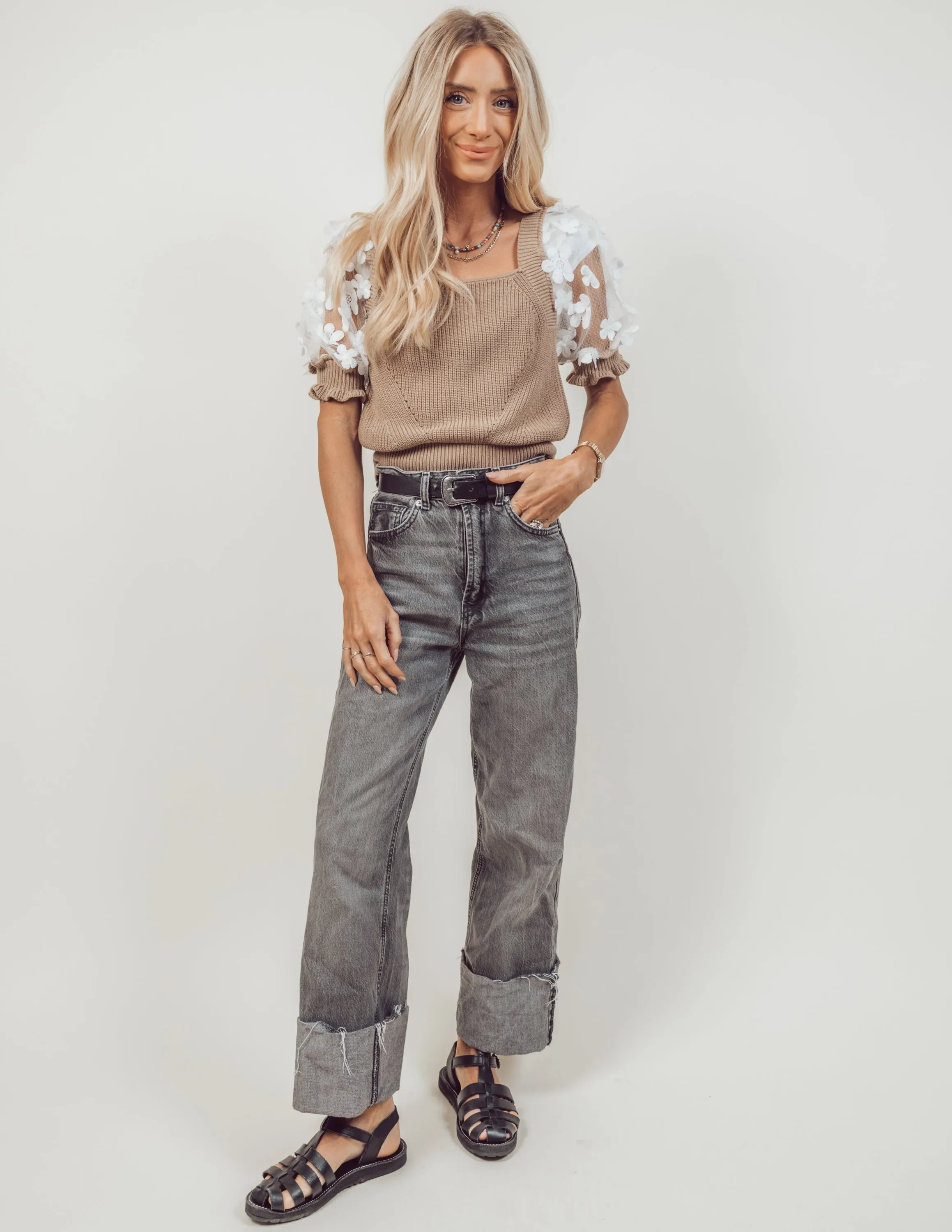 Abi Floral Lace Top sold by Shop Stevie