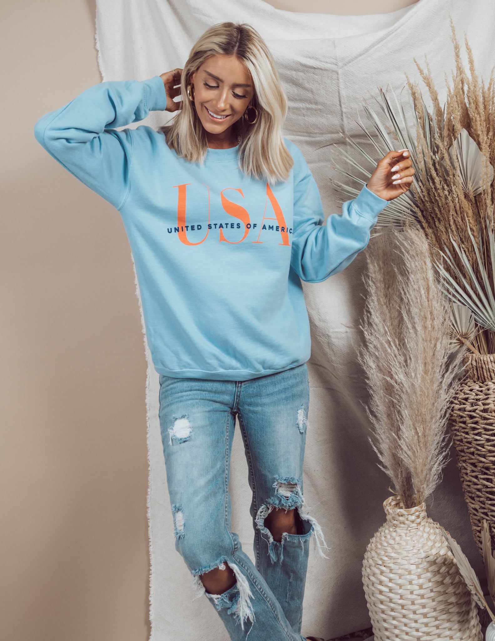 United States of America Graphic Sweatshirt sold by Shop Stevie