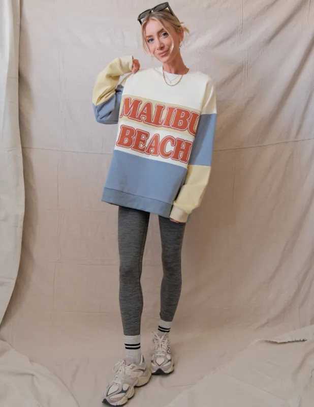 Malibu Beach Colorblock Sweatshirt sold by Shop Stevie