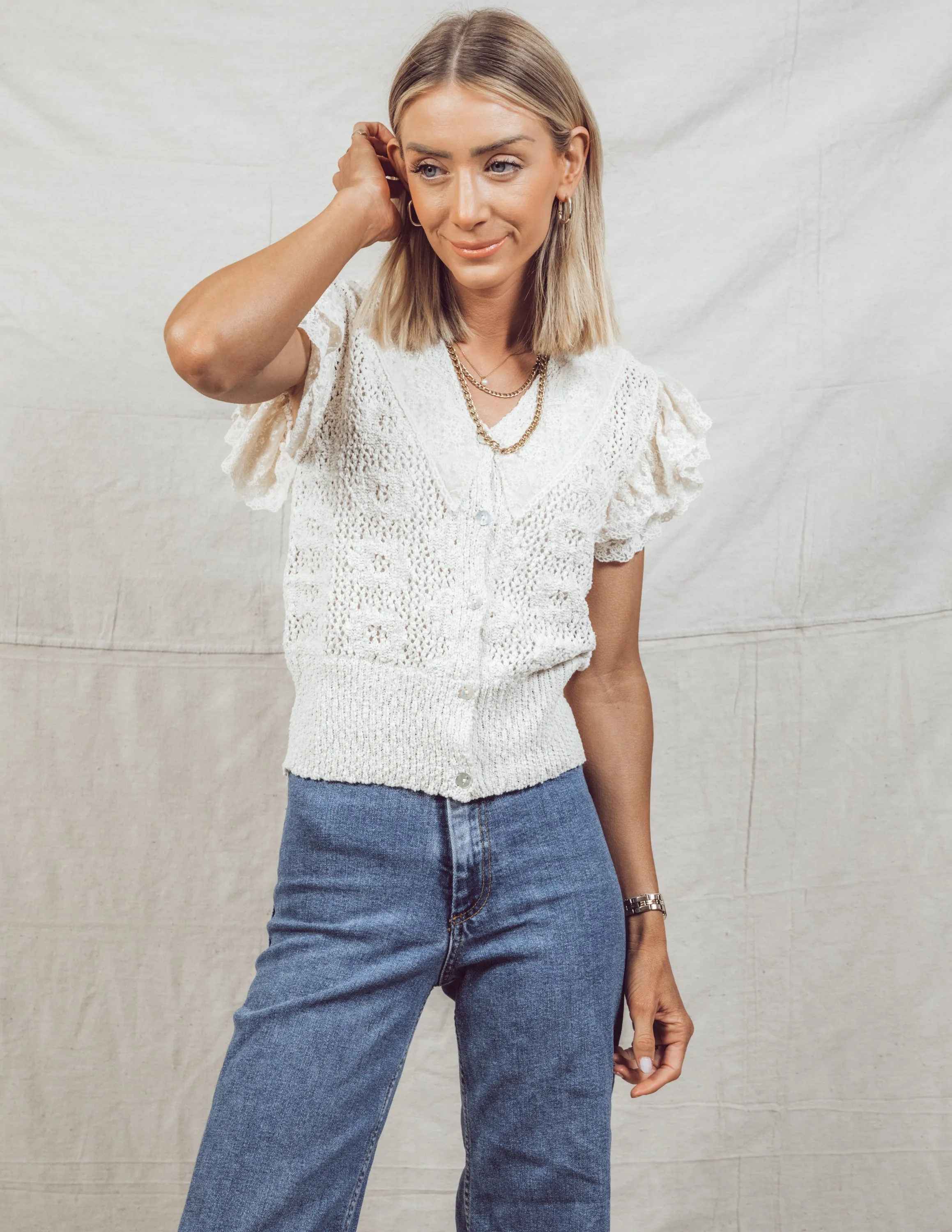 Max Ruffle Top sold by Shop Stevie