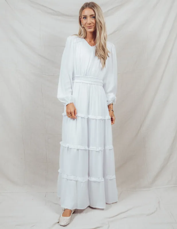 Nalani Satin Tiered Temple Dress sold by Shop Stevie