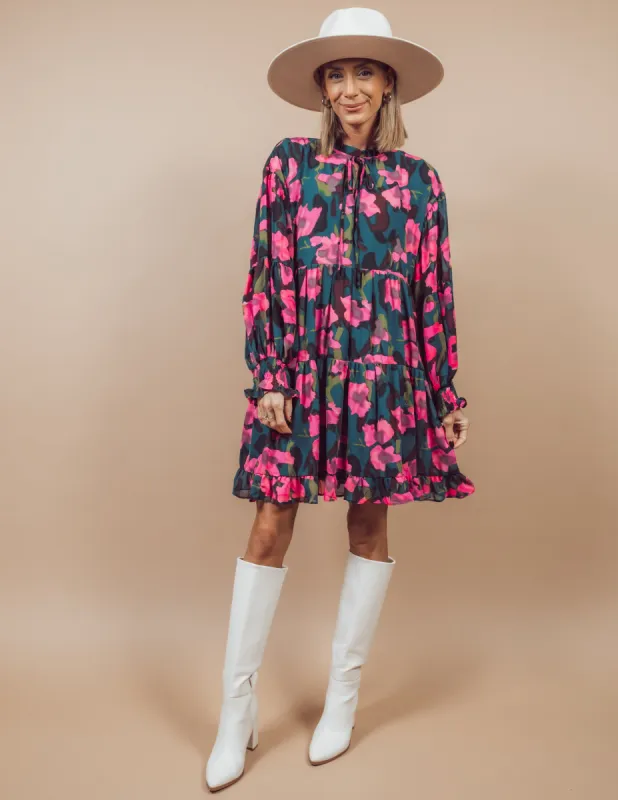 Nadia Floral Chiffon Dress sold by Shop Stevie