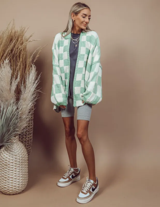 Felicia Checkered Cardigan sold by Shop Stevie