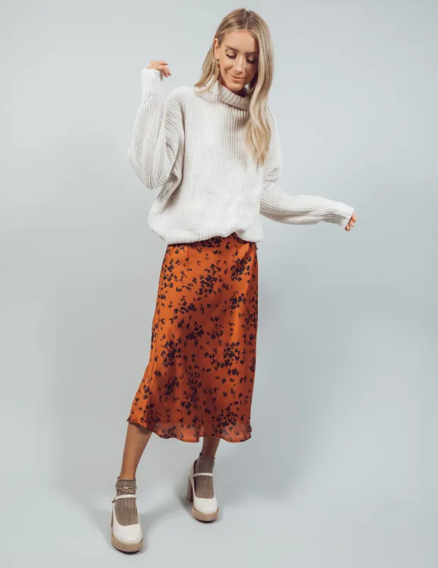 Kinley Printed Satin Skirt sold by Shop Stevie