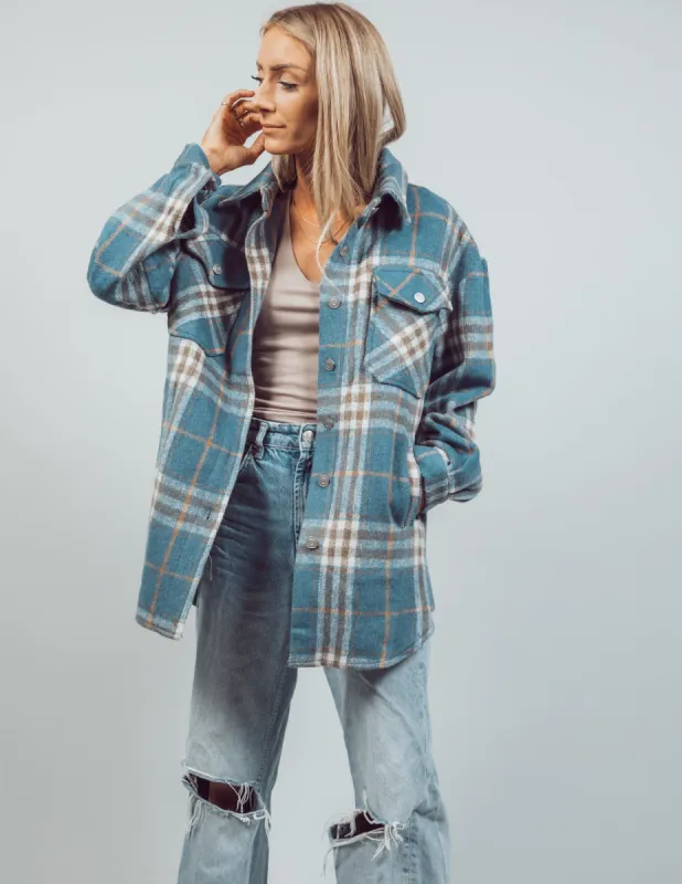 Inga Plaid Shacket sold by Shop Stevie
