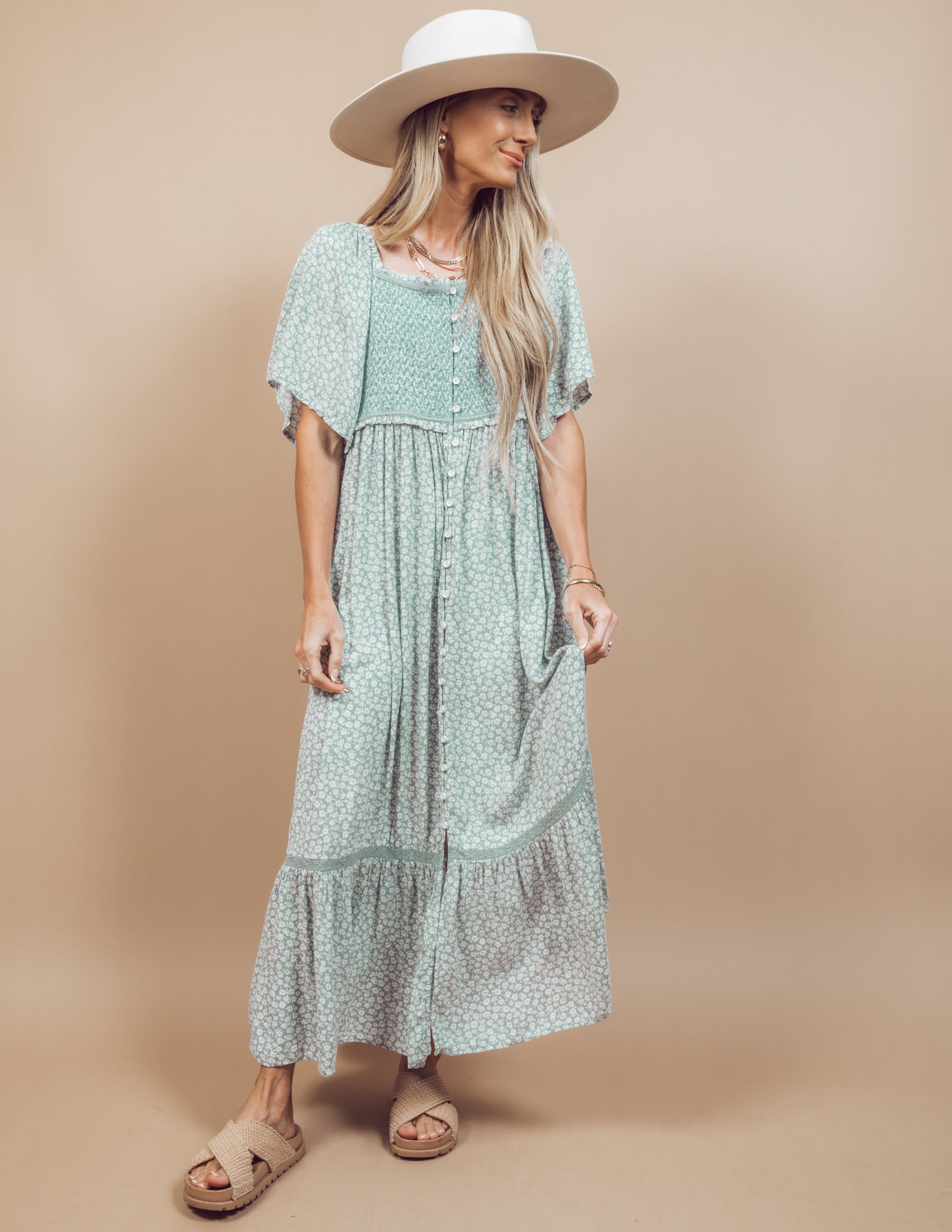 Guinevere Midi Dress in Sage sold by Shop Stevie product image thumbnail 3