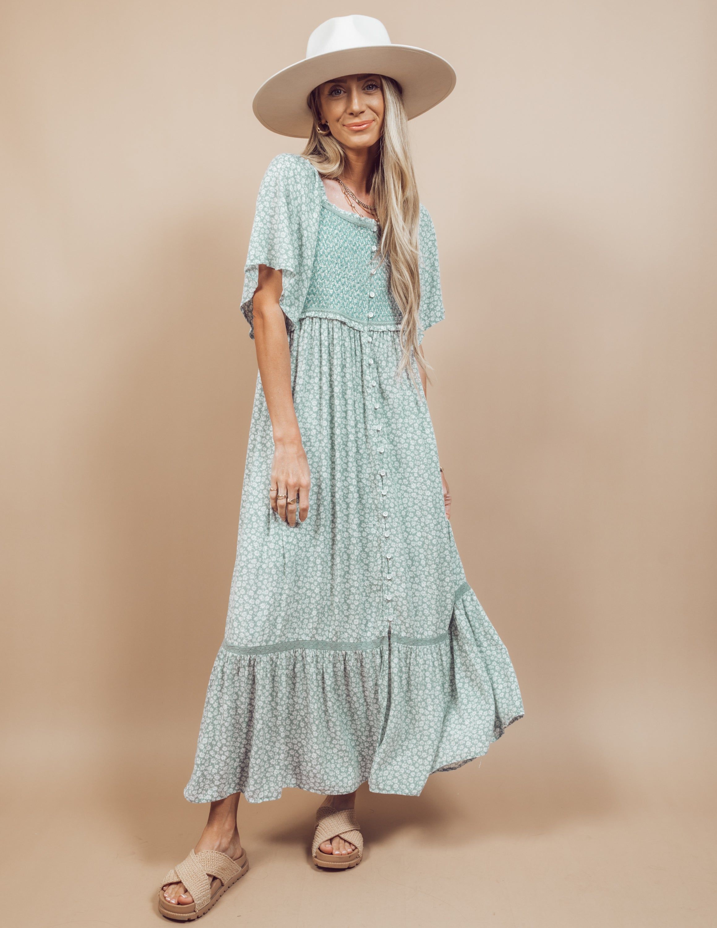 Guinevere Midi Dress in Sage sold by Shop Stevie product image thumbnail 2