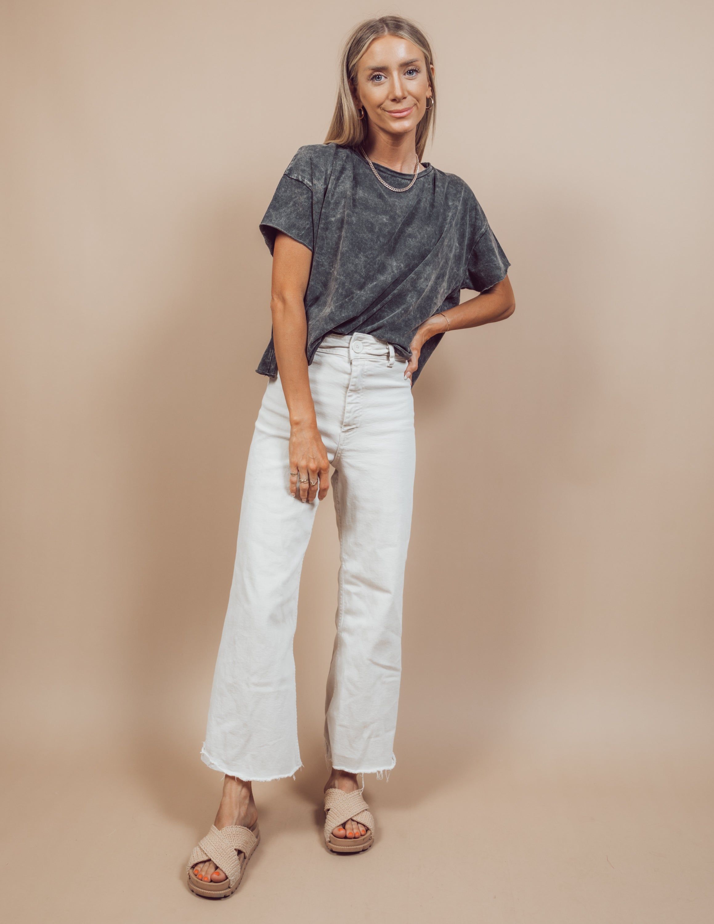 Lylah Acid Wash Top sold by Shop Stevie