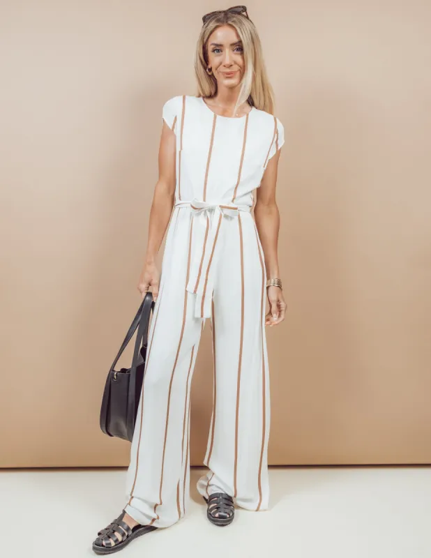 Ariana Striped Jumpsuit sold by Shop Stevie