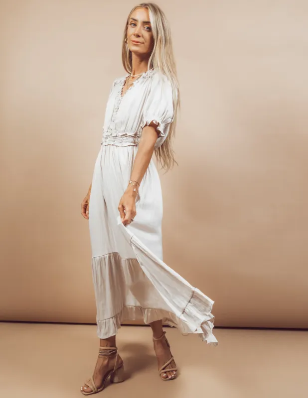 Simpson Satin Midi Dress sold by Shop Stevie