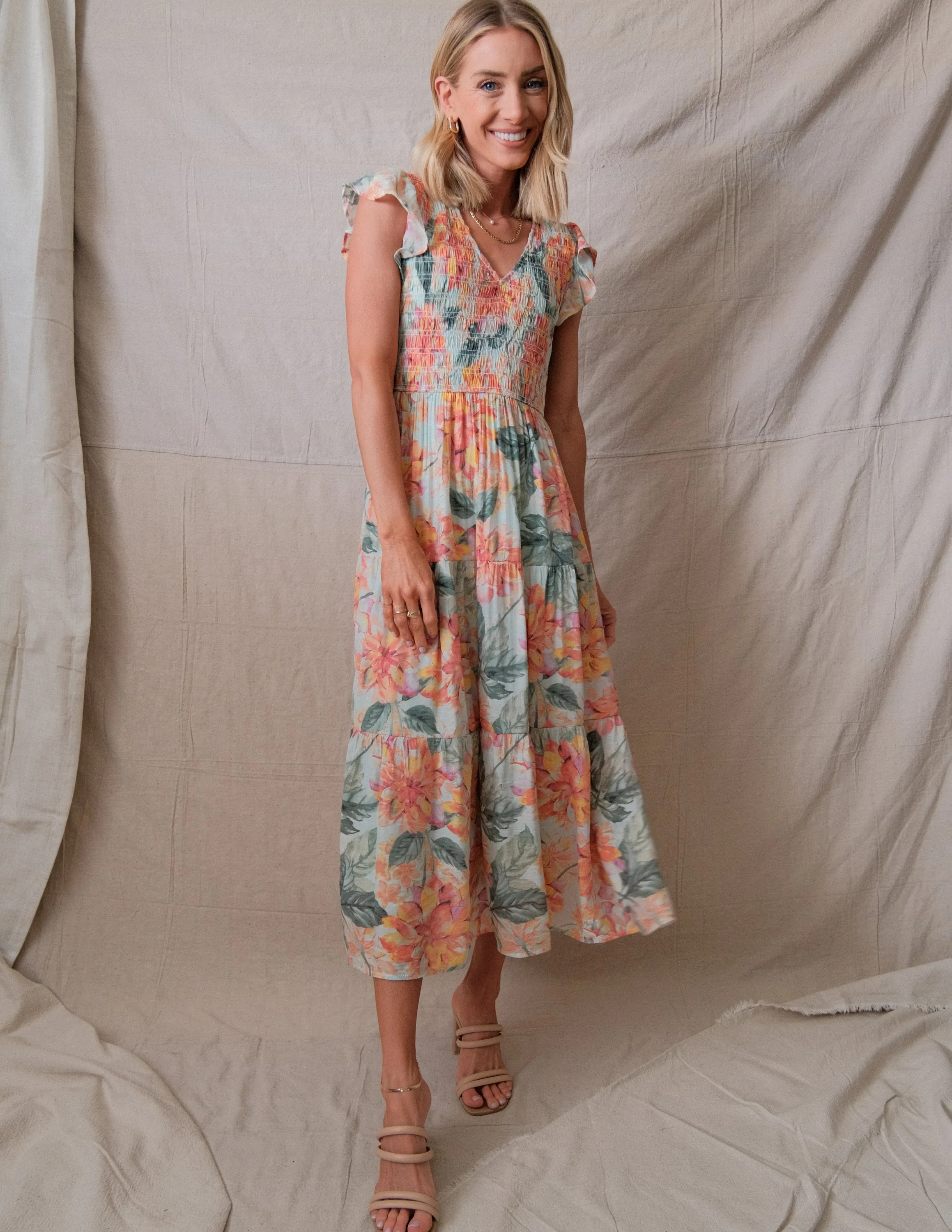 Eloisa Floral Midi Dress sold by Shop Stevie product image thumbnail 3