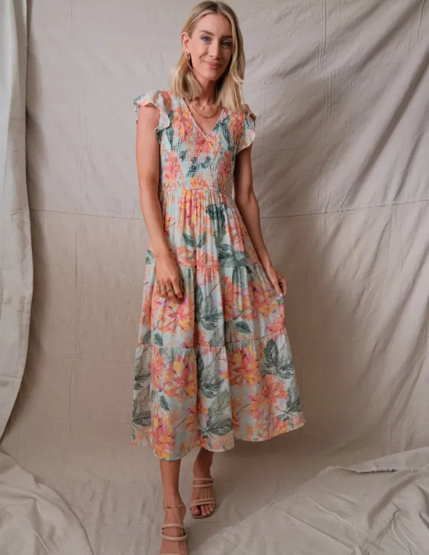 Eloisa Floral Midi Dress sold by Shop Stevie