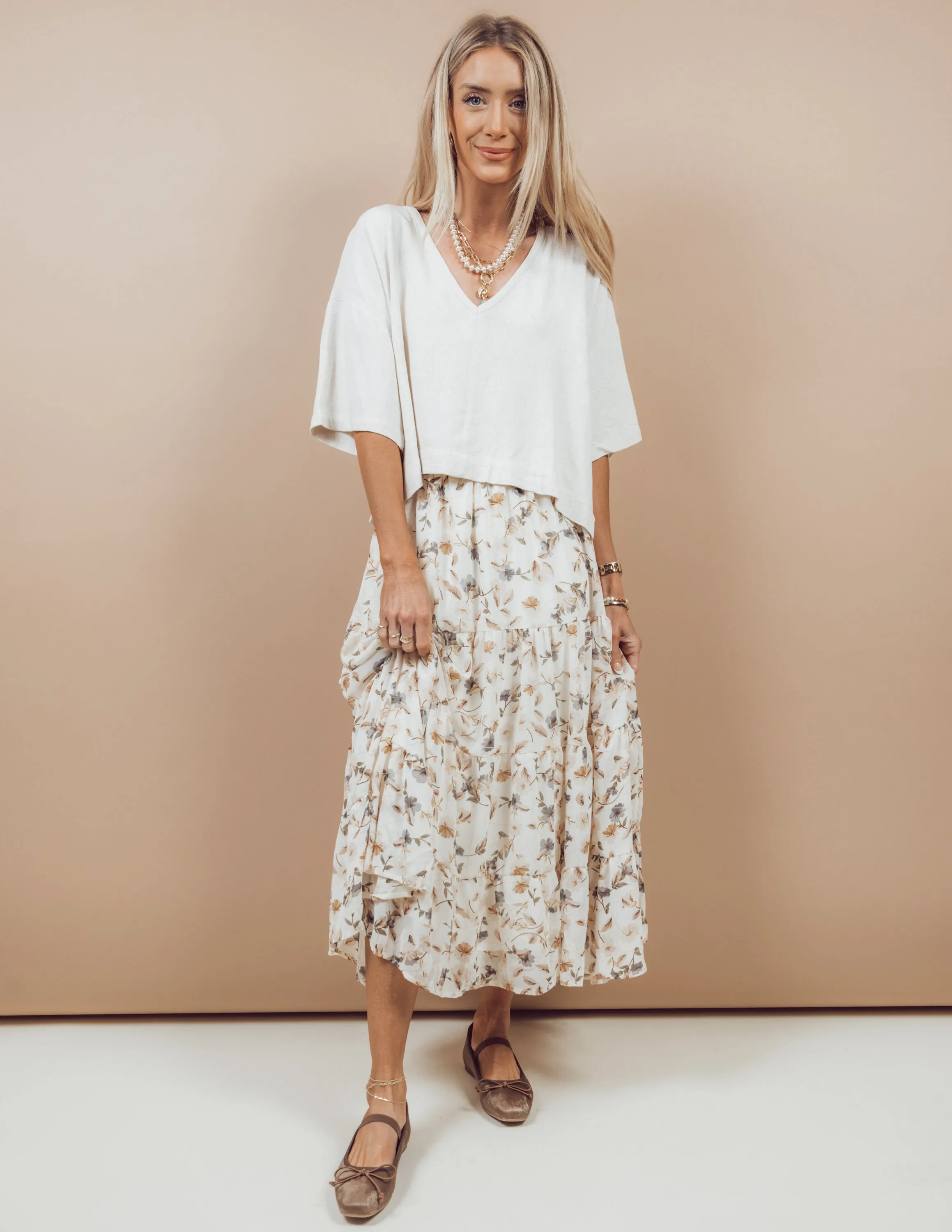 Louise Tiered Skirt sold by Shop Stevie