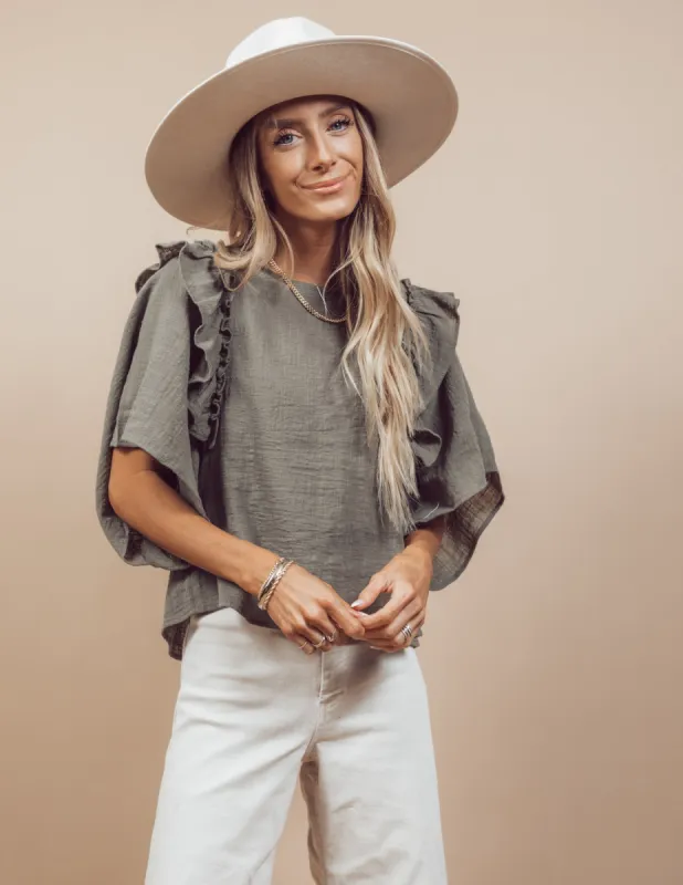 Karis Ruffle Top sold by Shop Stevie