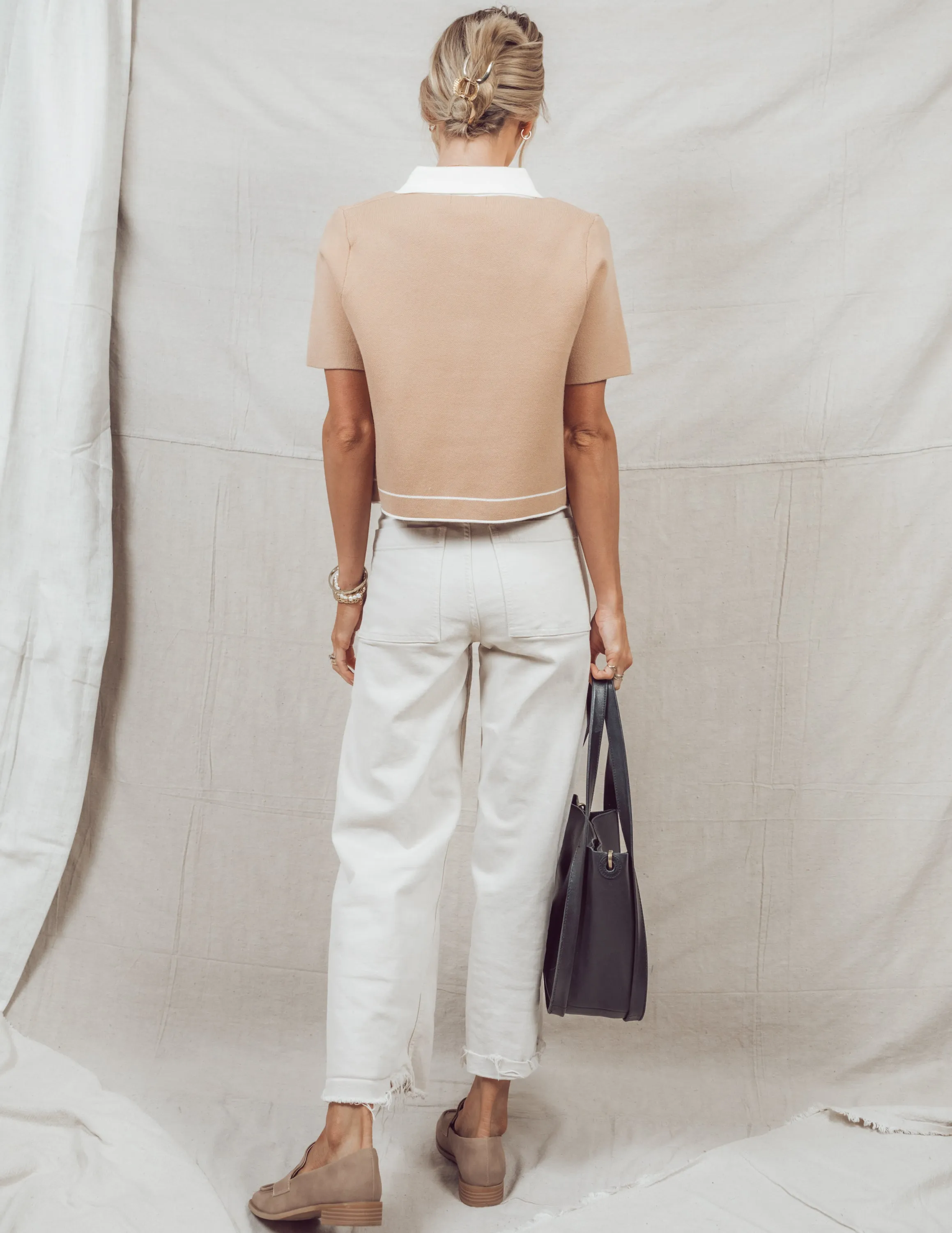 Brinnah Cropped Button Down sold by Shop Stevie product image thumbnail 4