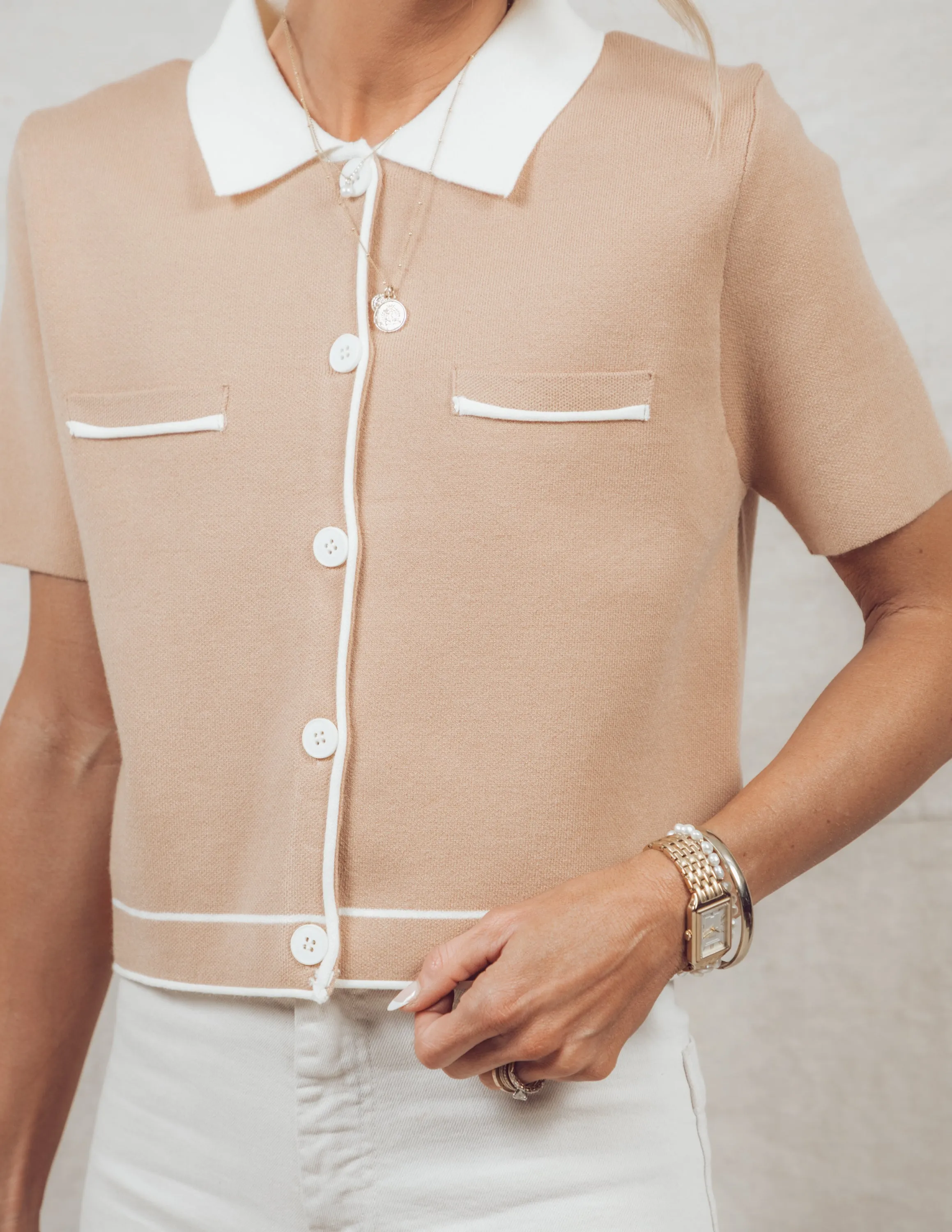 Brinnah Cropped Button Down sold by Shop Stevie product image thumbnail 5