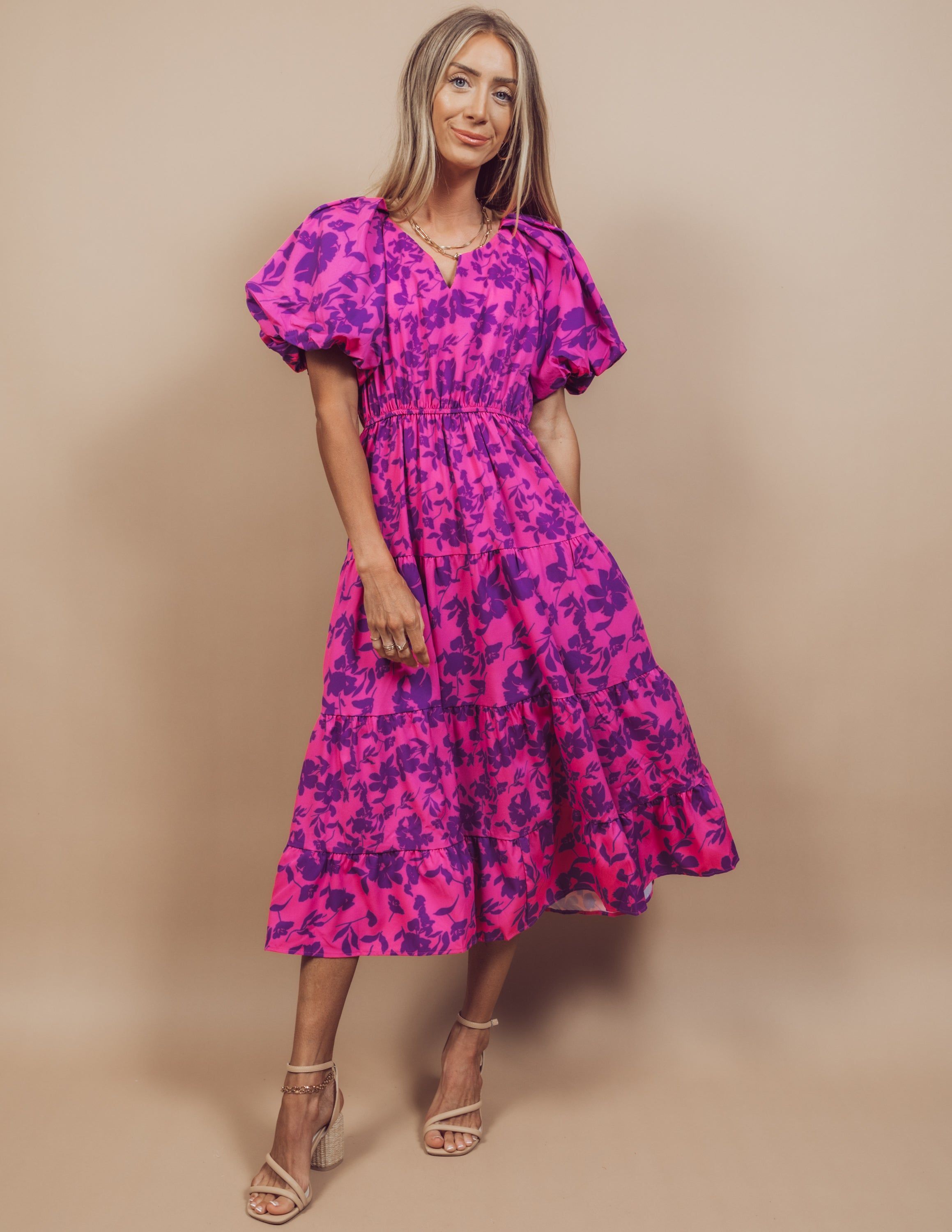 Averie Floral Midi Dress sold by Shop Stevie