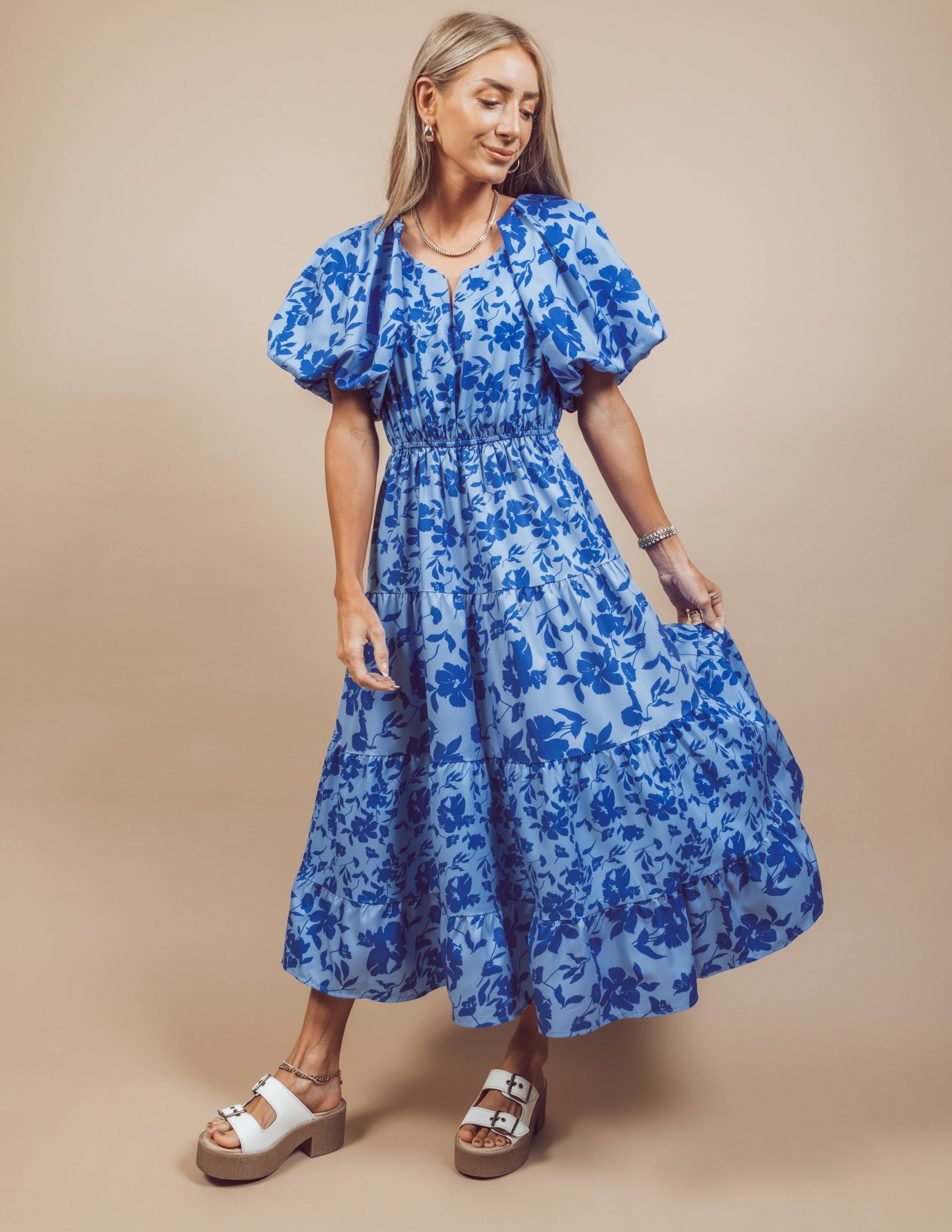 Averie Floral Midi Dress sold by Shop Stevie product image thumbnail 7