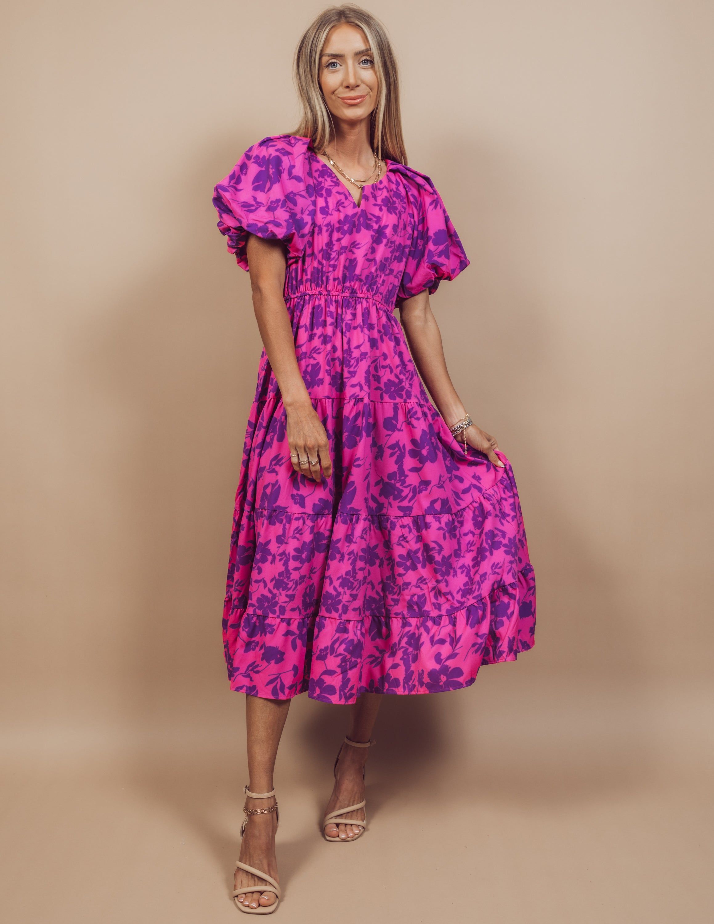 Averie Floral Midi Dress sold by Shop Stevie product image thumbnail 6