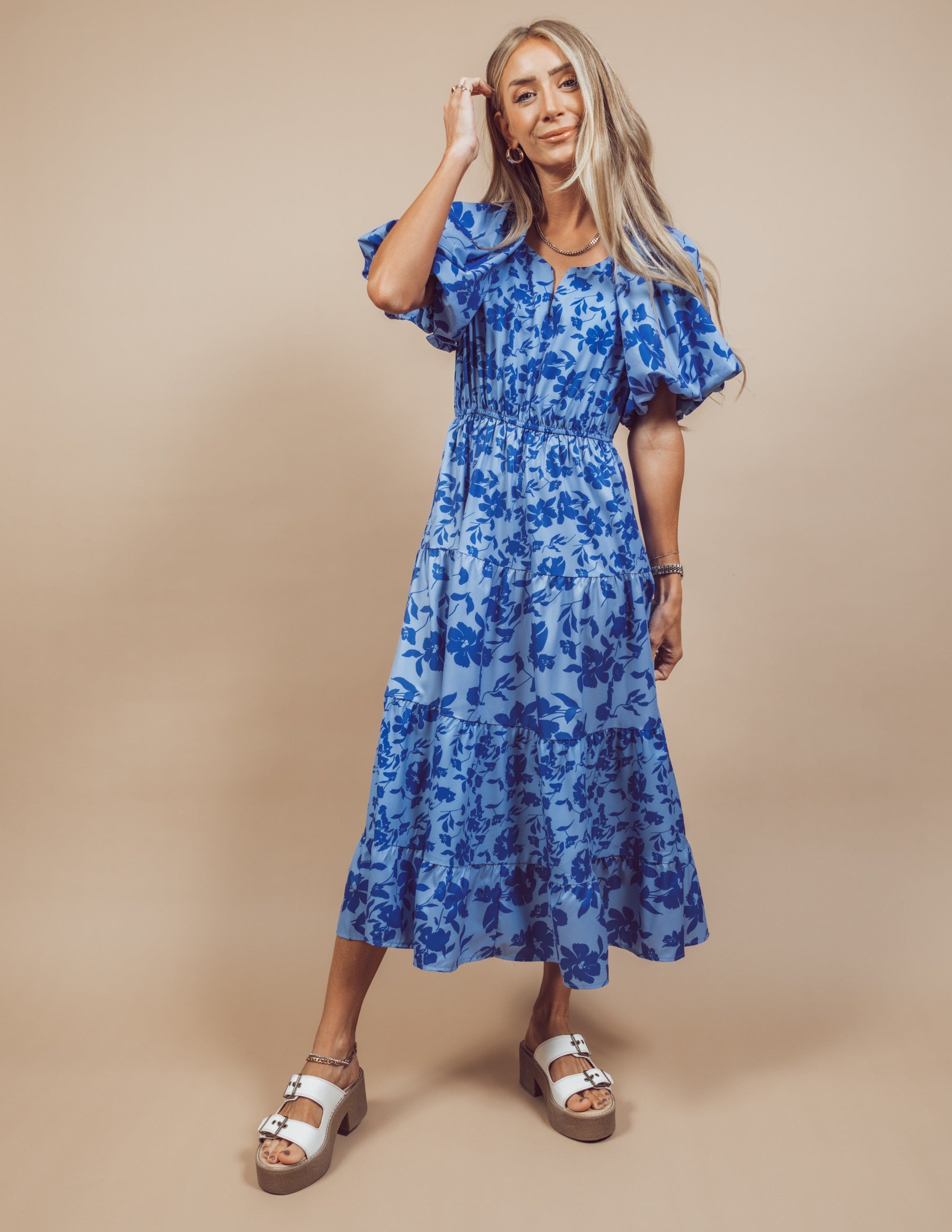 Averie Floral Midi Dress sold by Shop Stevie product image thumbnail 8
