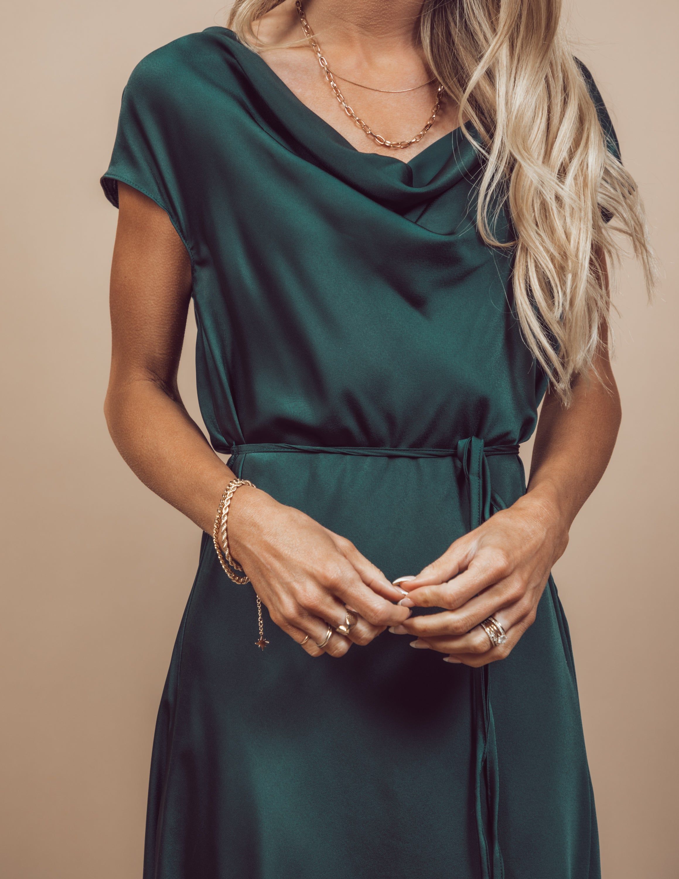 Gissel Satin Maxi Dress sold by Shop Stevie product image thumbnail 4