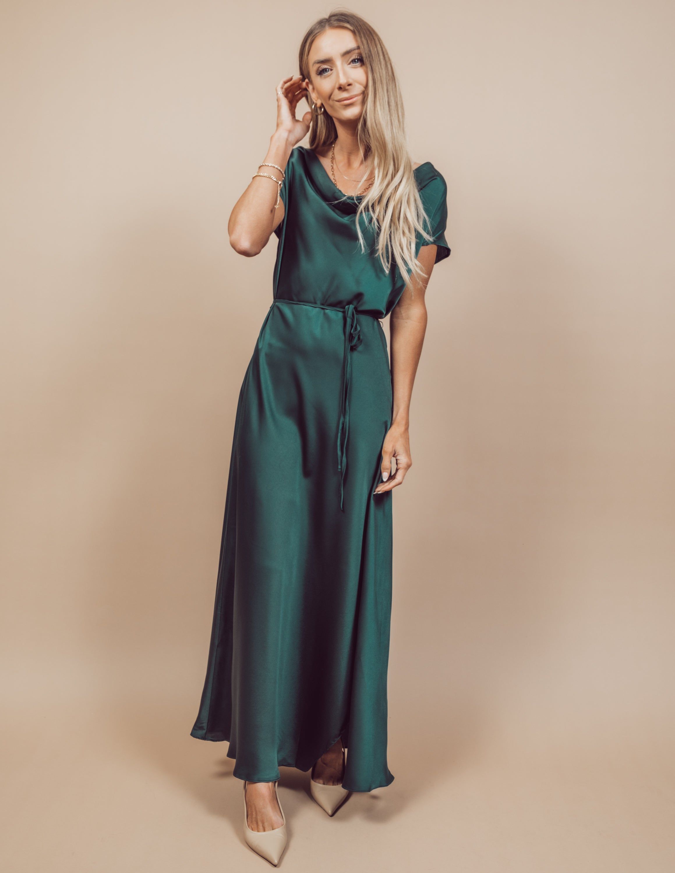 Gissel Satin Maxi Dress sold by Shop Stevie product image thumbnail 2