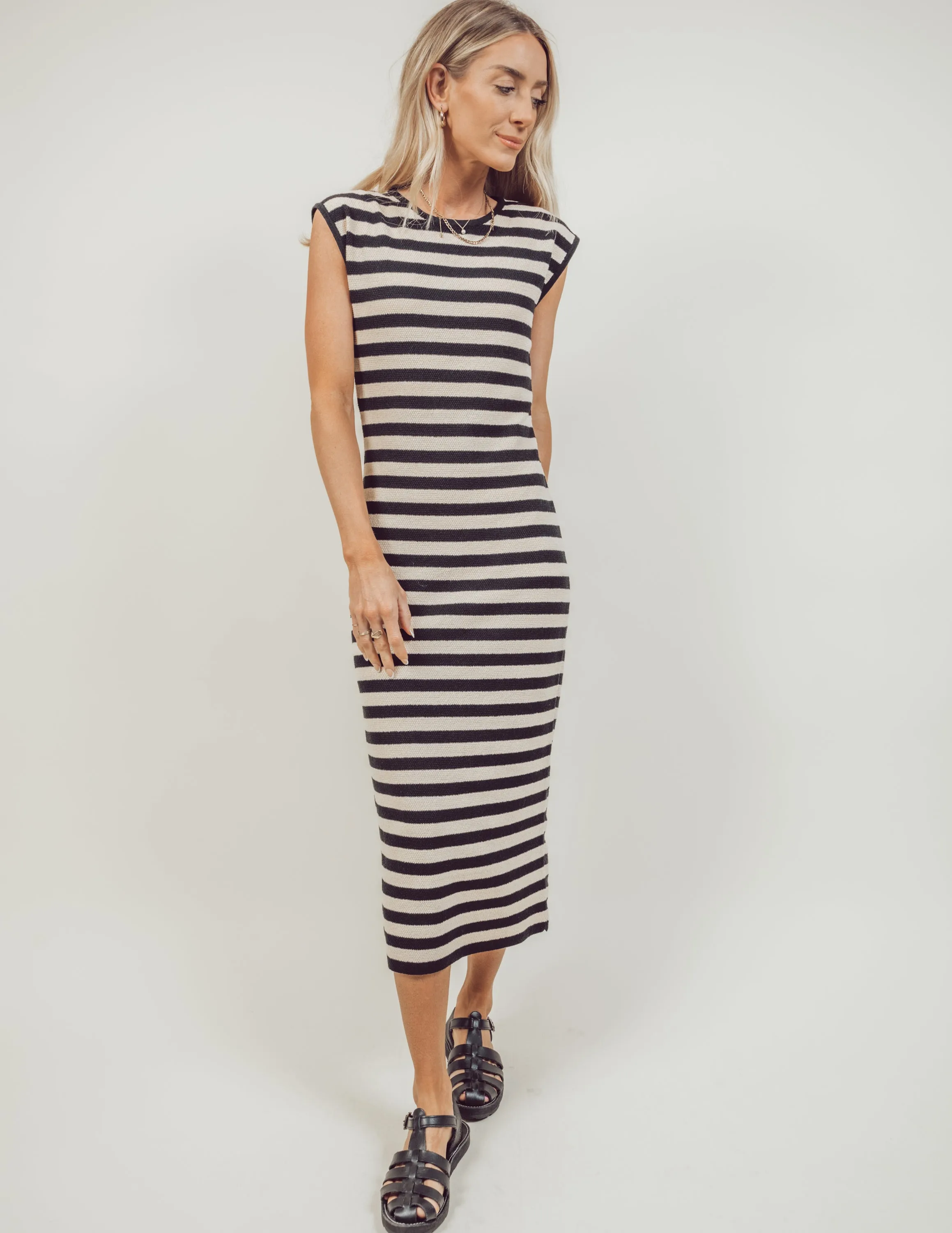 Anna Striped Midi Dress sold by Shop Stevie product image thumbnail 2