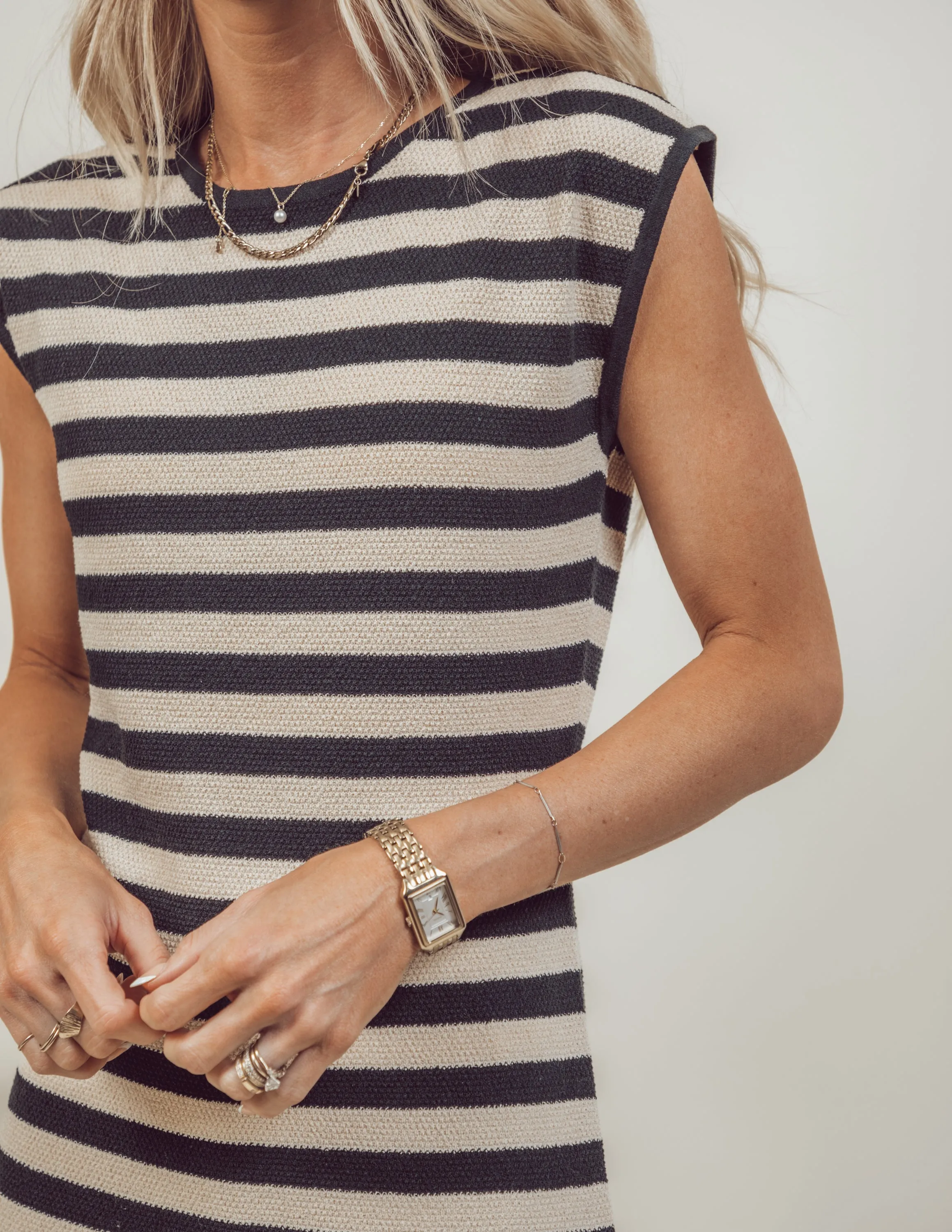 Anna Striped Midi Dress sold by Shop Stevie product image thumbnail 4