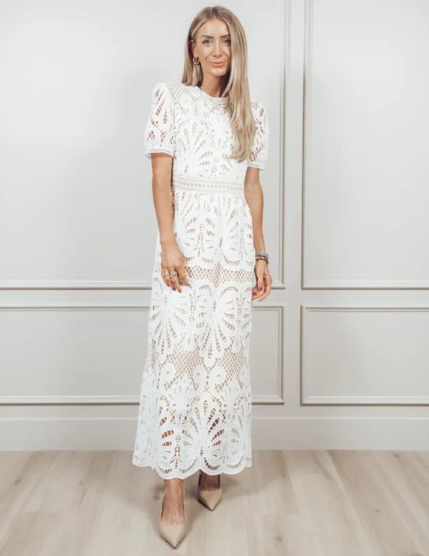 Athena Lace Midi Dress sold by Shop Stevie