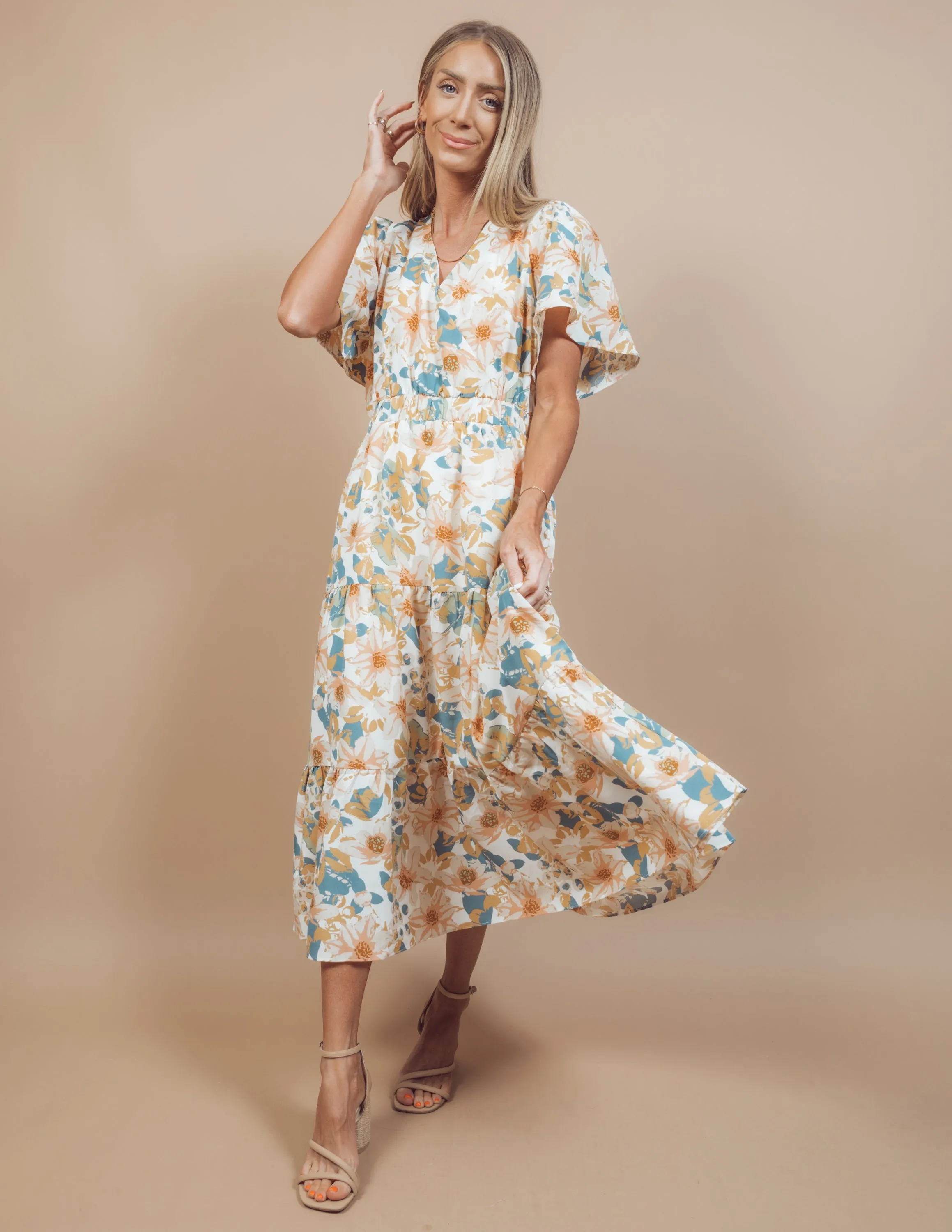 Meredith Floral Midi Dress sold by Shop Stevie product image thumbnail 2