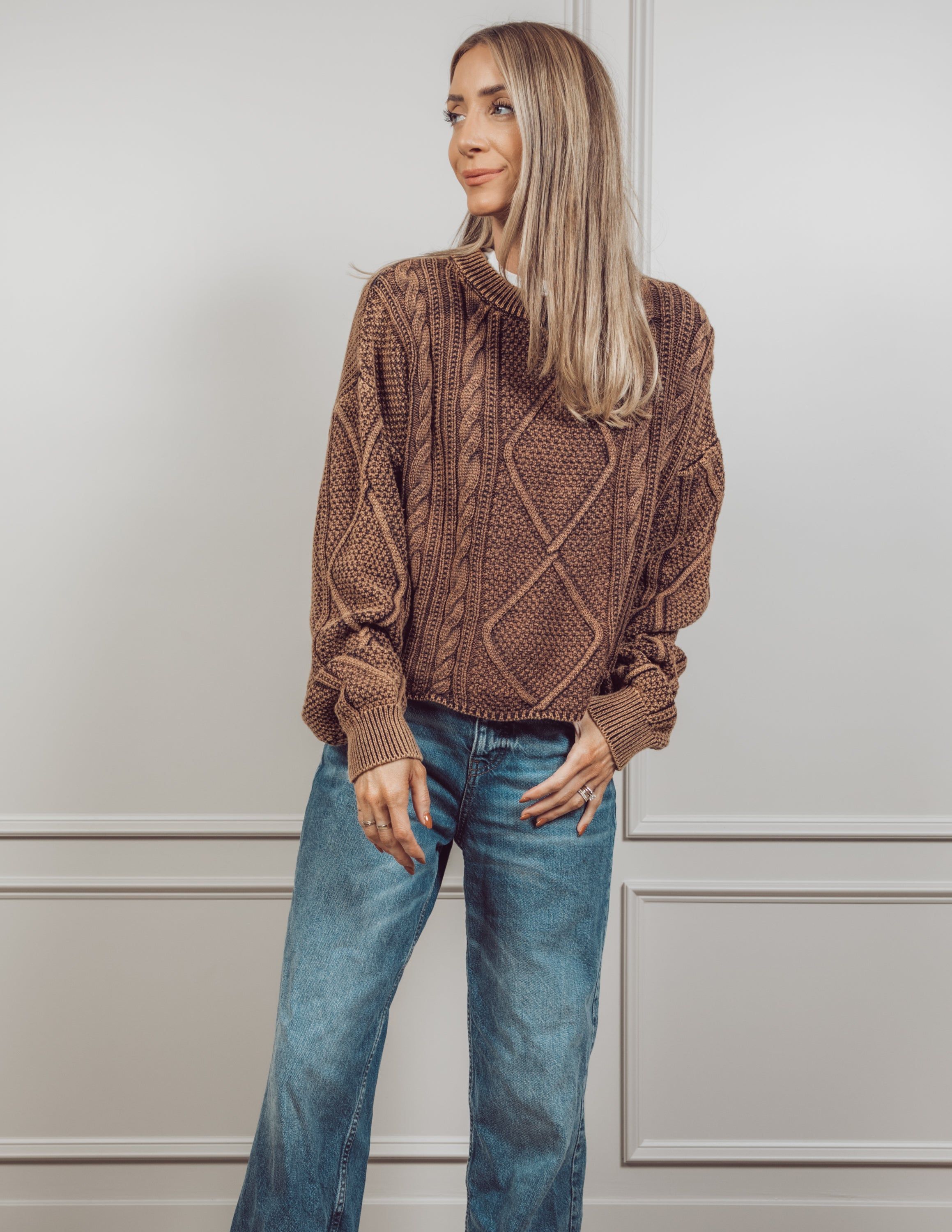 Sydney Cable Knit Sweater sold by Shop Stevie