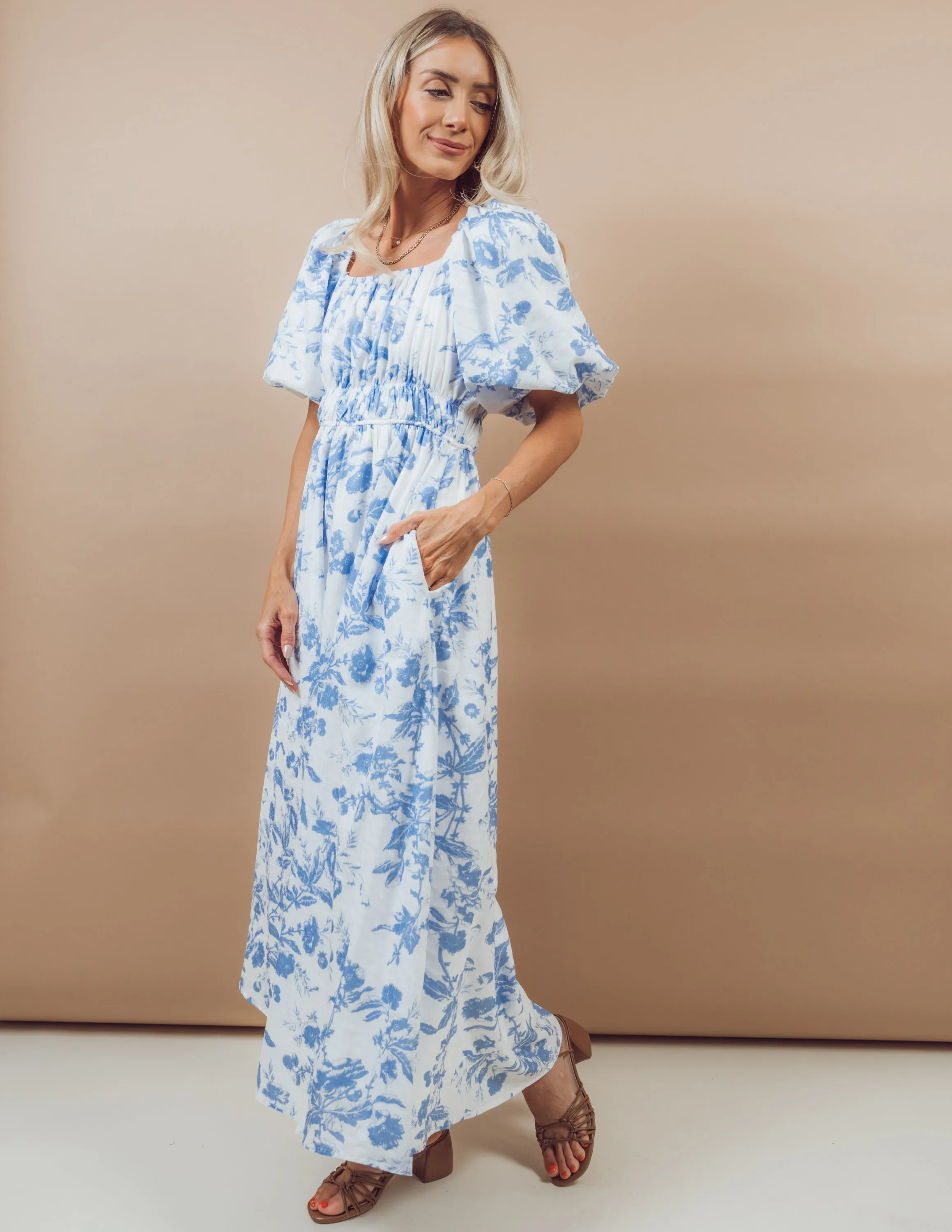 Mariah Floral Midi Dress sold by Shop Stevie product image thumbnail 5