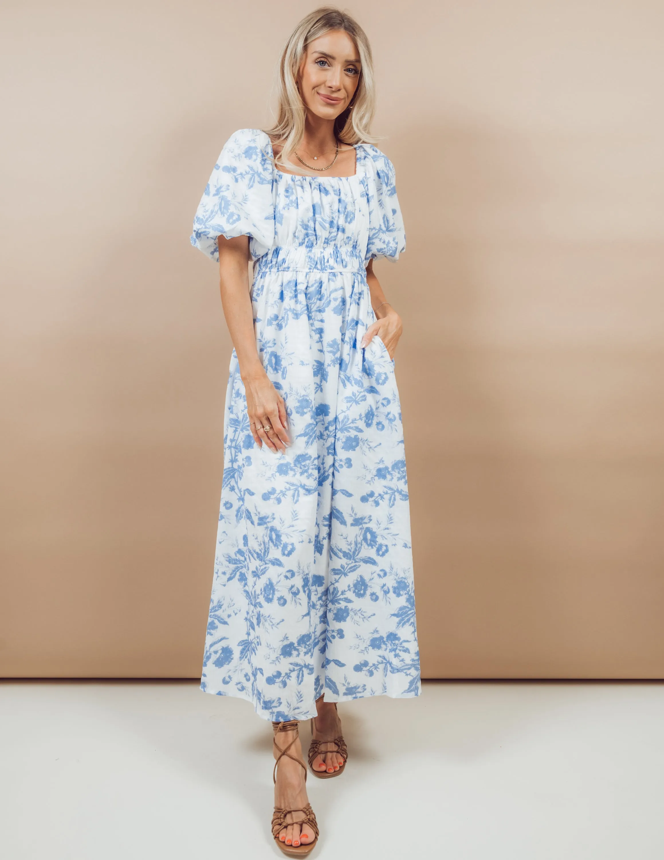 Mariah Floral Midi Dress sold by Shop Stevie