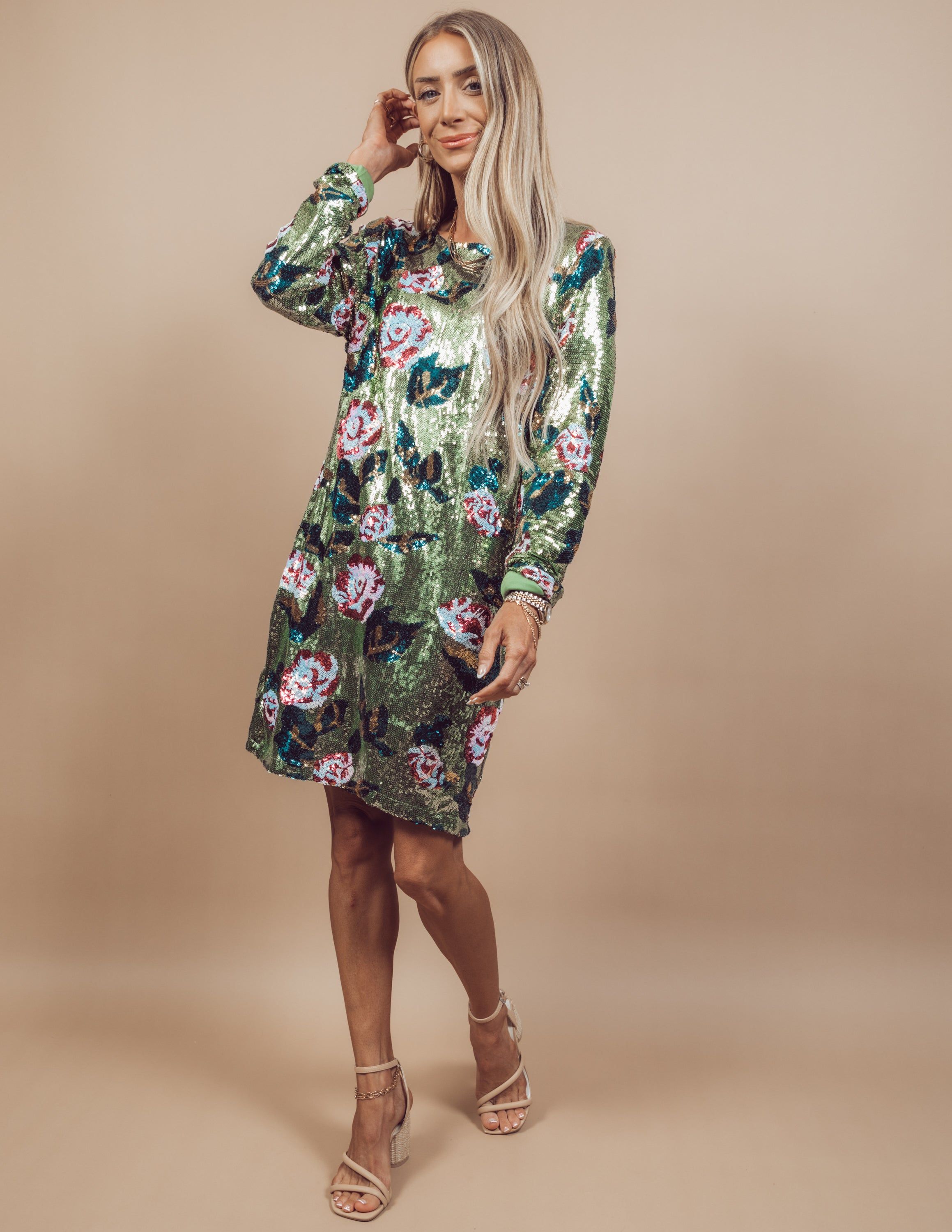 Garden Floral Sequin Dress sold by Shop Stevie product image thumbnail 2